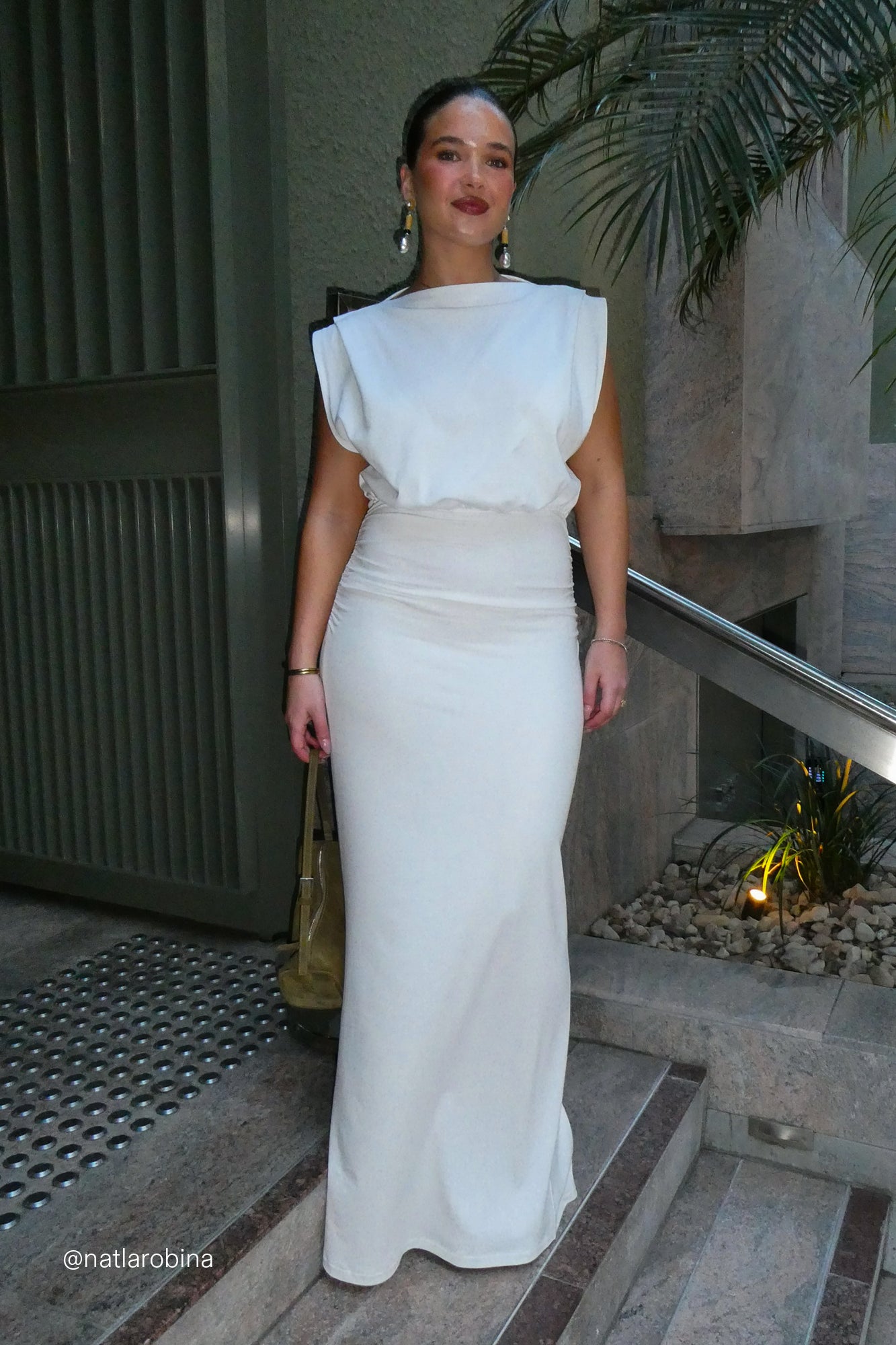 LIORA WHITE SLEEVELESS MAXI DRESS