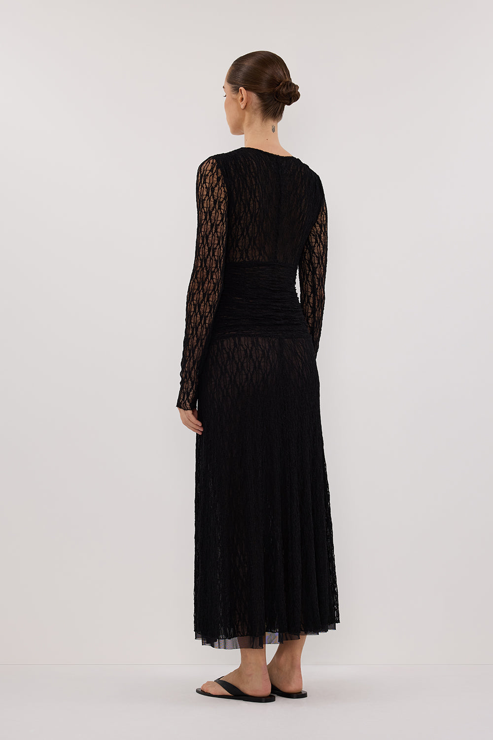 LIZZIE BLACK LACE LONG SLEEVE MAXI DRESS Clothing DISSH Boutiques 