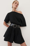 ESME BLACK ASYM MINI DRESS - PRE ORDER