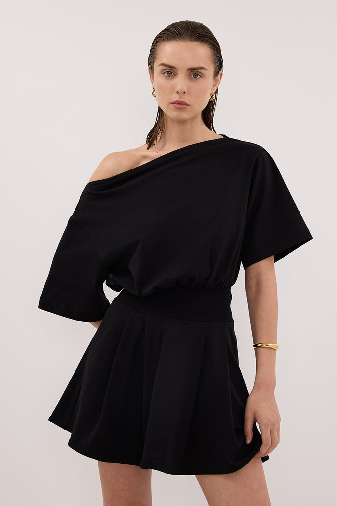 DOMENIC ASYM MINI DRESS - SKY BLUE