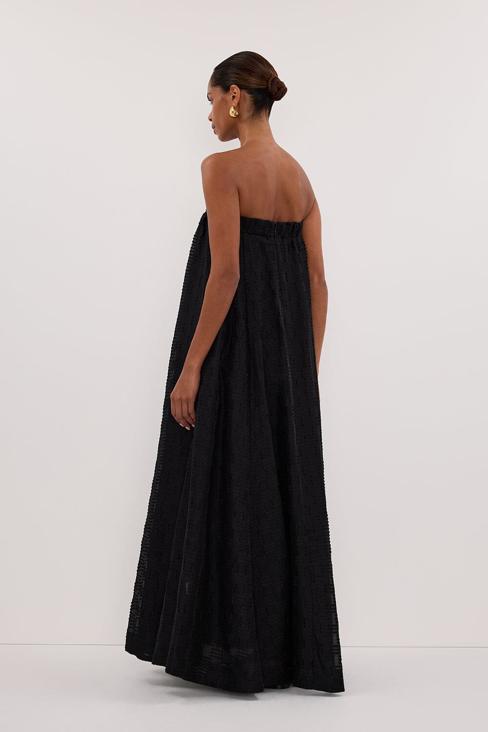 ELBA BLACK SHEER STRAPLESS DRESS Clothing DISSH Boutiques 