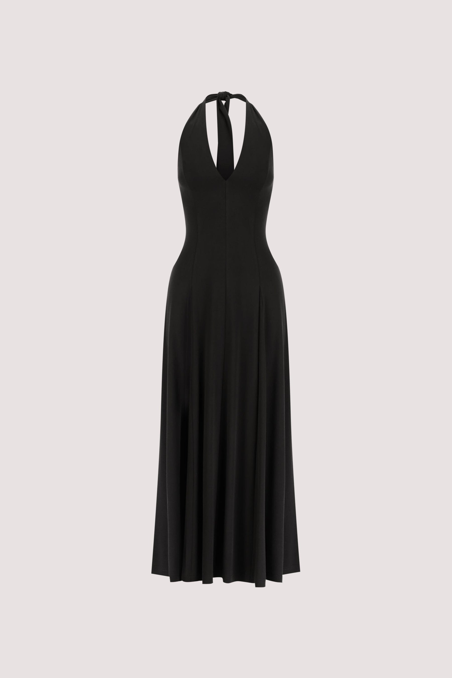 LYNN BLACK HALTER MIDI DRESS Clothing DISSH Boutiques 