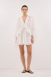 BRIELLE WHITE RAMIE MINI DRESS
