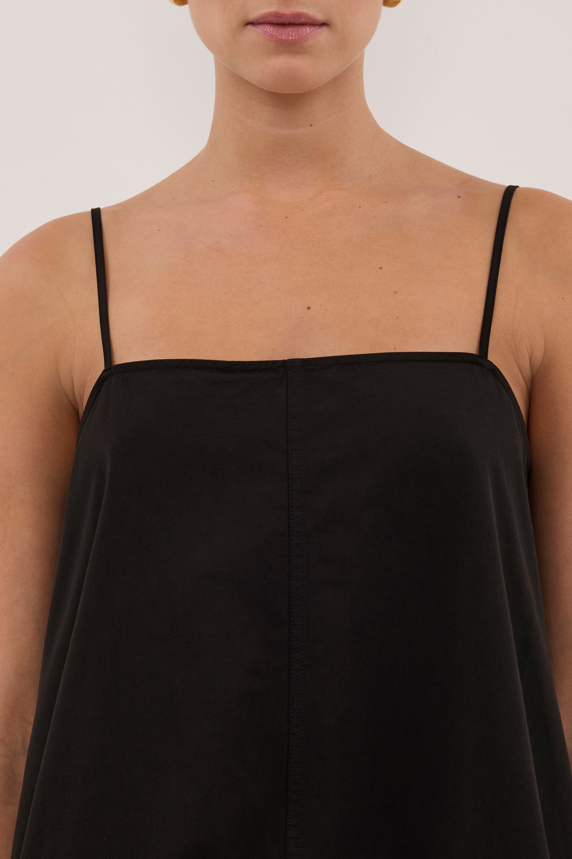 DANI BLACK COTTON MINI DRESS