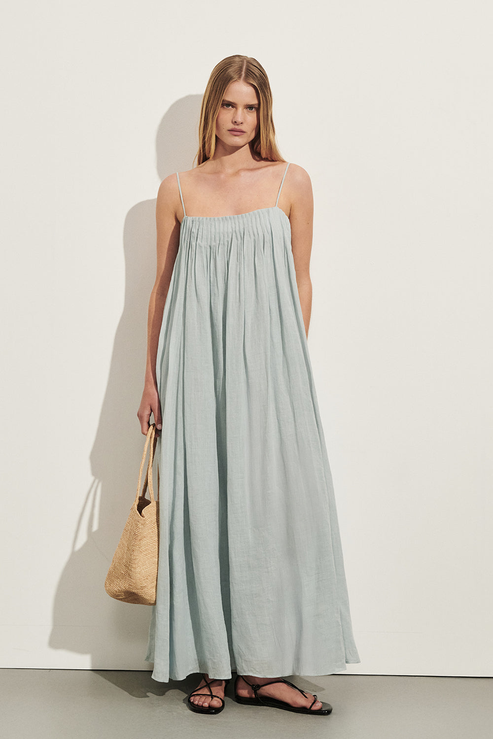 JOSEPHINE MINERAL RAMIE MIDI DRESS