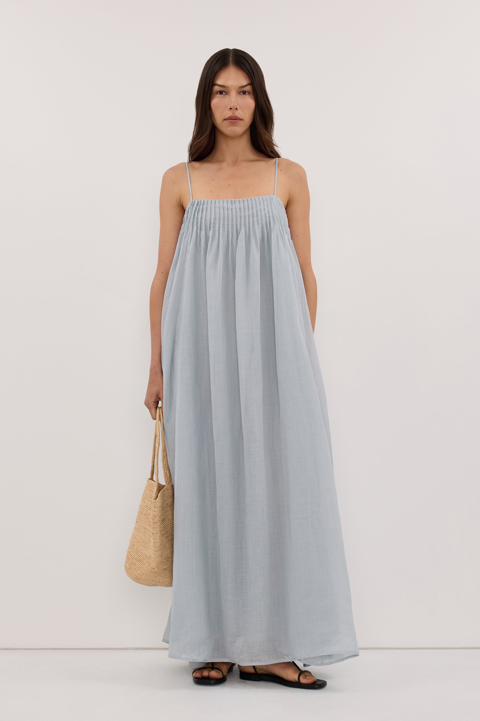 JOSEPHINE MINERAL RAMIE MIDI DRESS