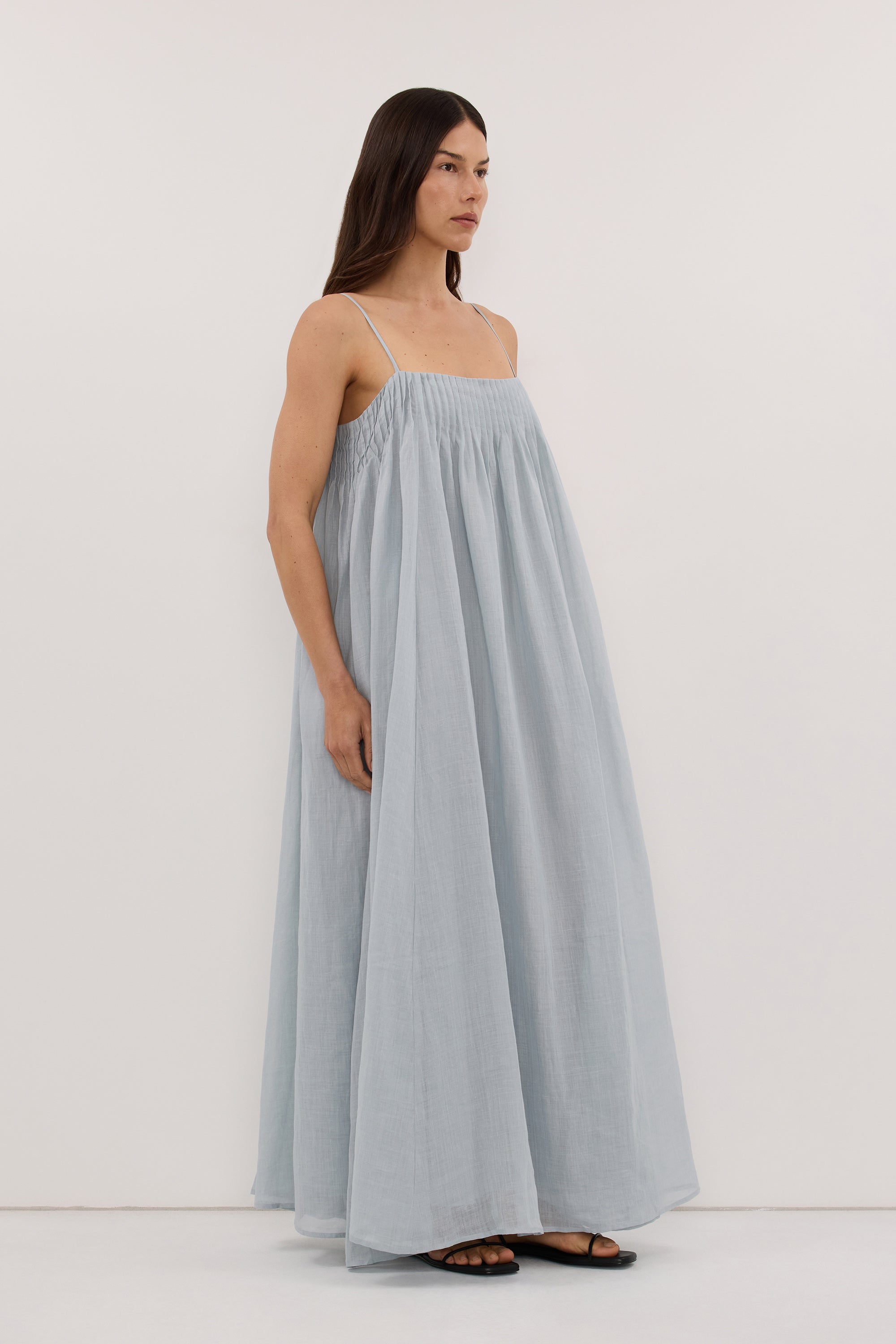 JOSEPHINE MINERAL RAMIE MIDI DRESS
