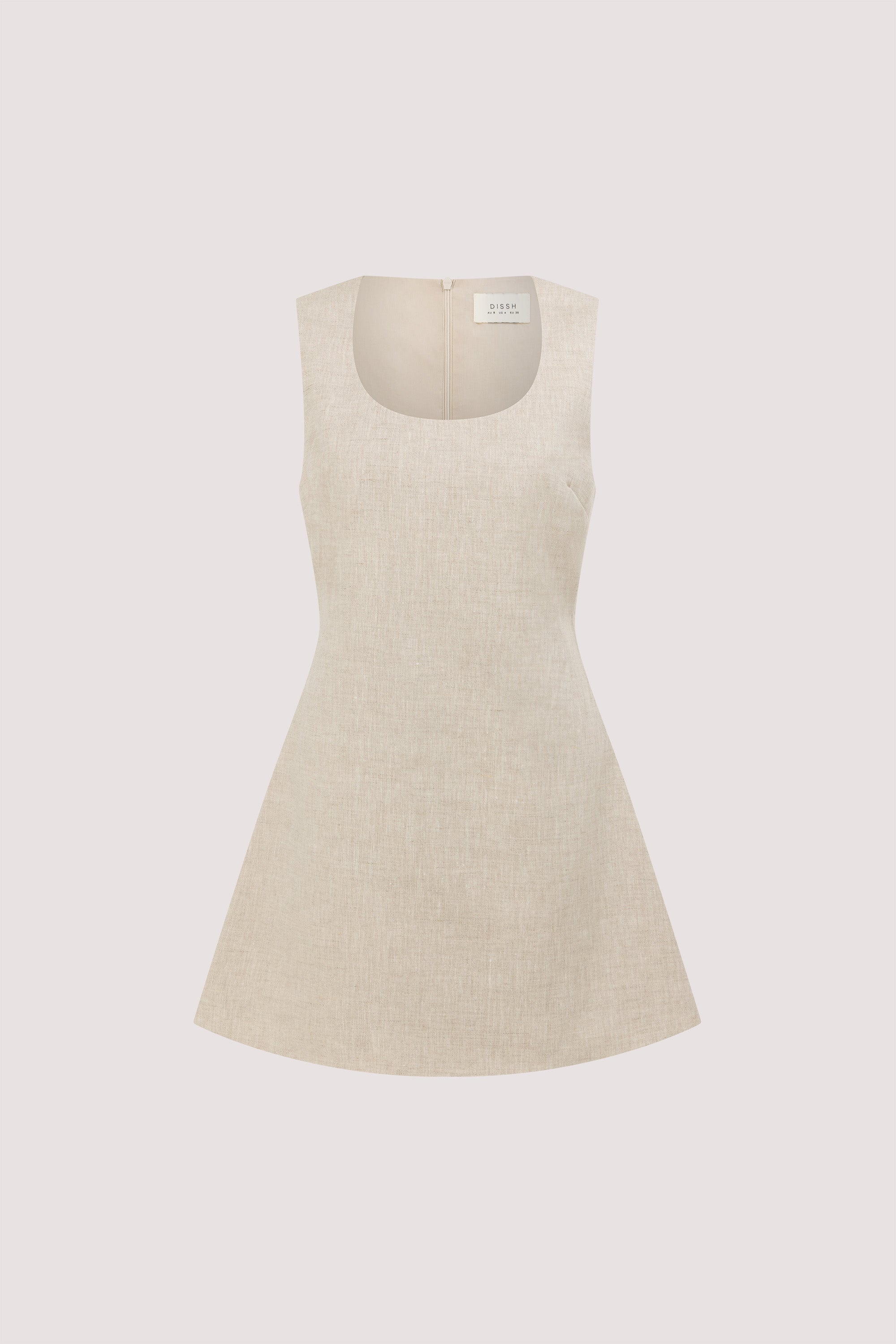 AURELI NATURAL LINEN MINI DRESS