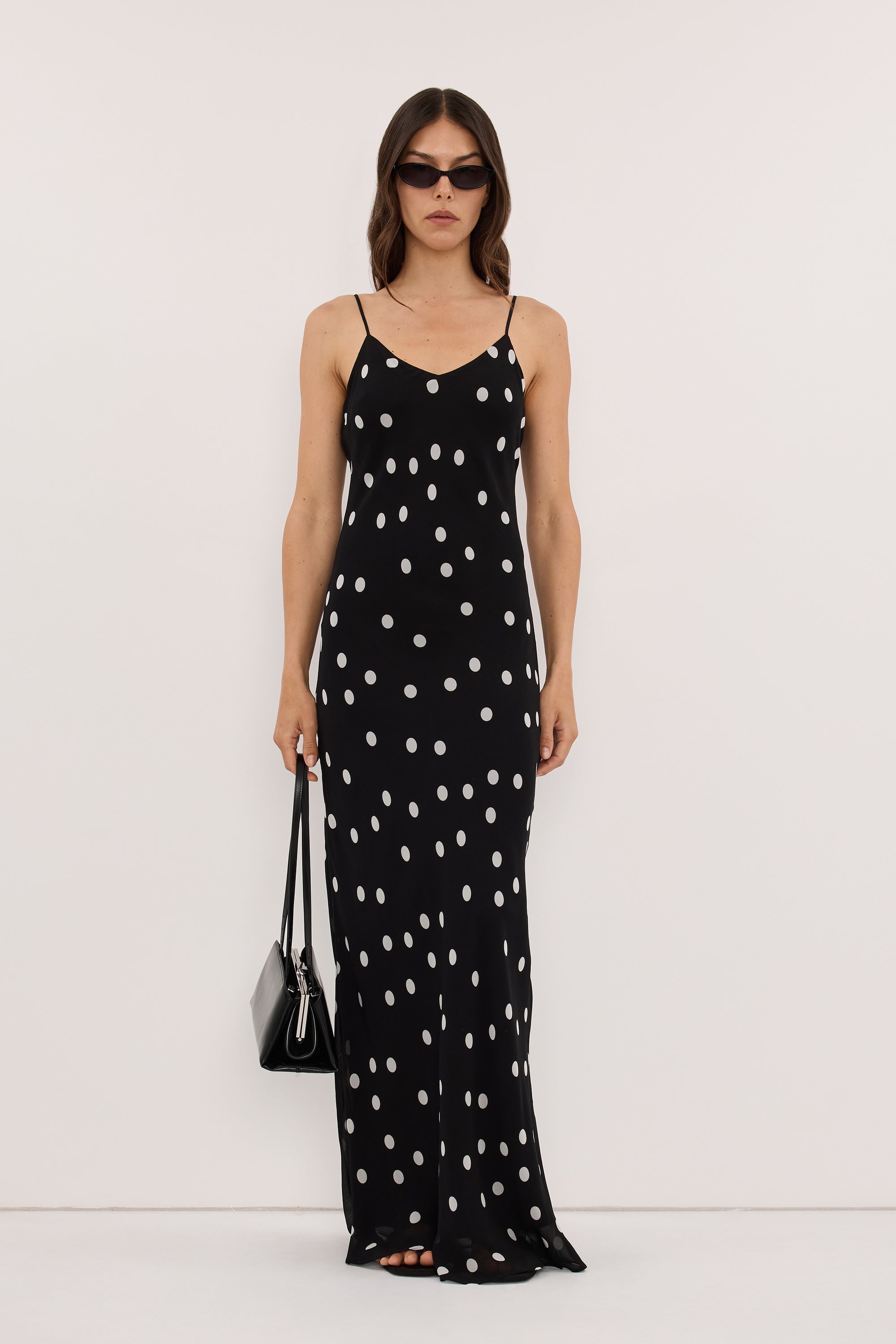 CECILE SPOT SLIP MAXI DRESS - PRE ORDER