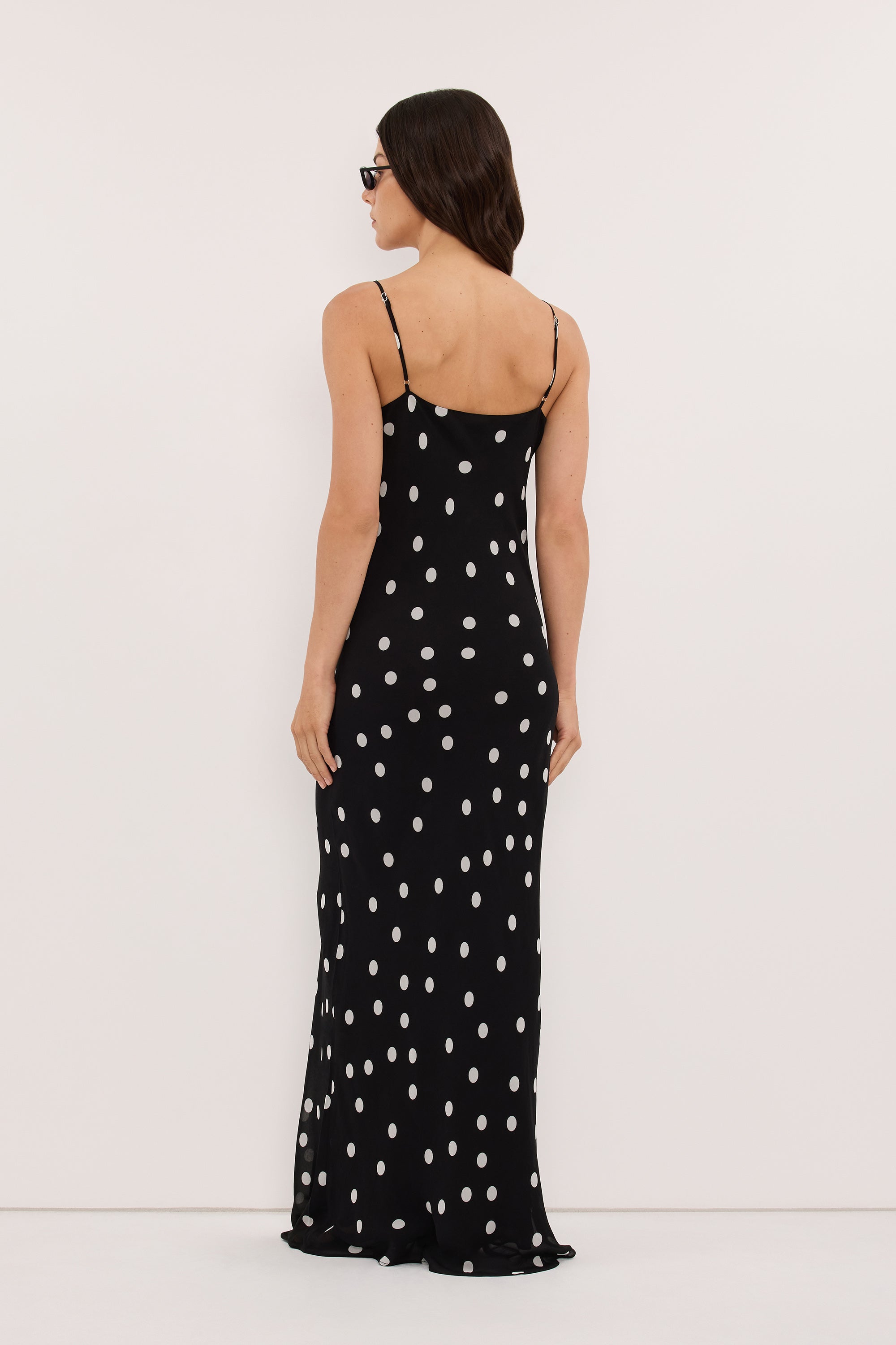 CECILE SPOT SLIP MAXI DRESS - PRE ORDER