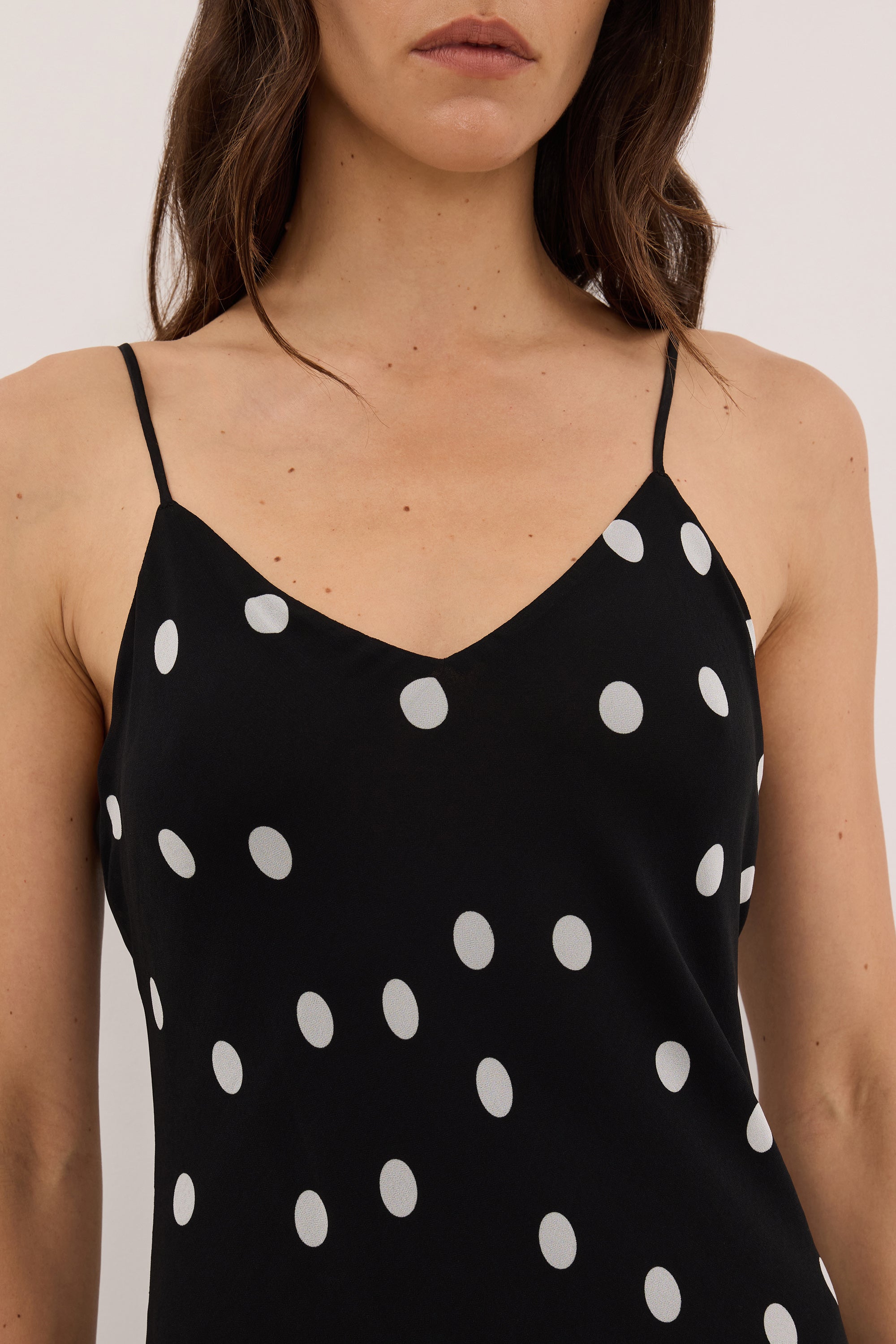 CECILE SPOT SLIP MAXI DRESS - PRE ORDER