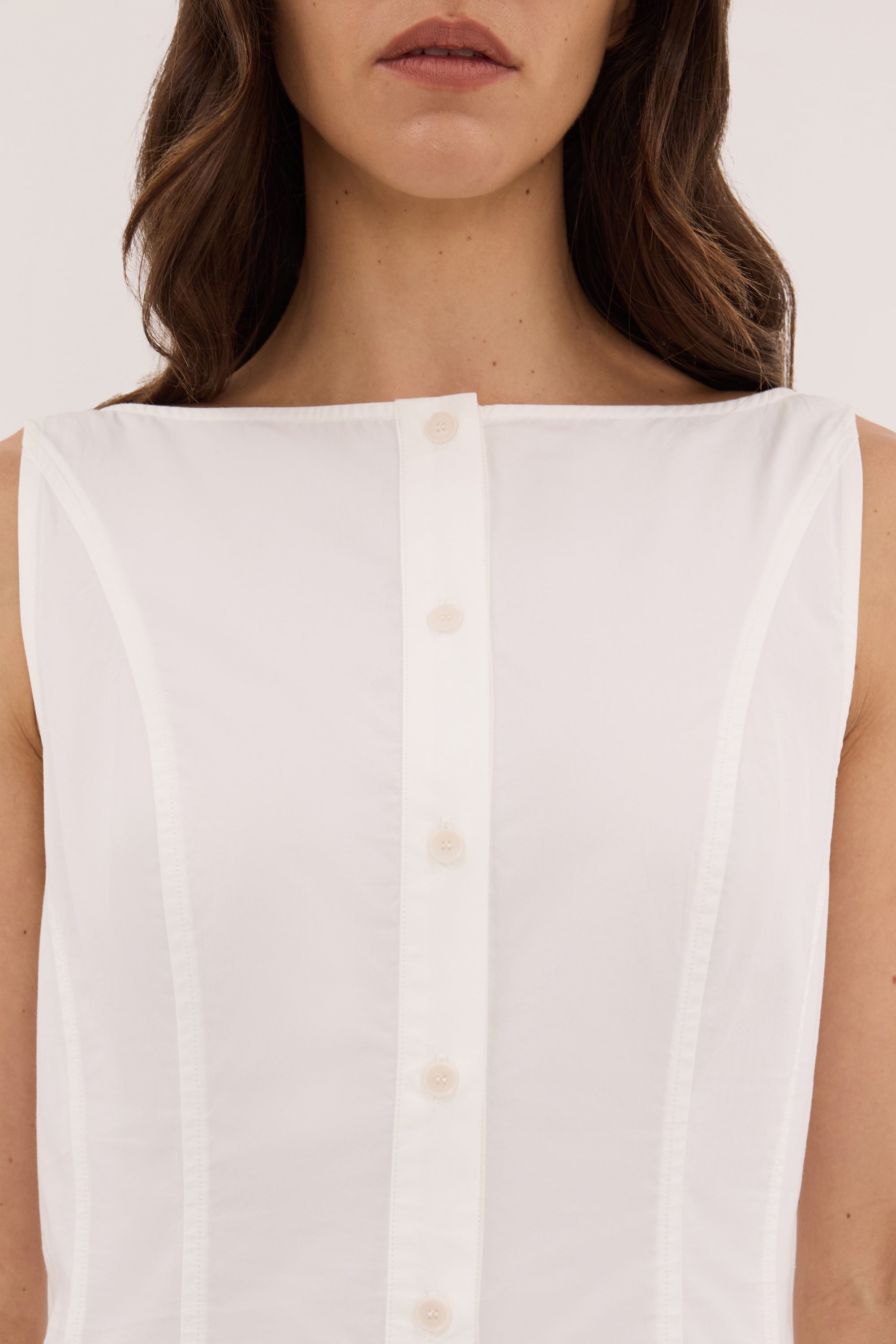 SCOTTIE WHITE COTTON MIDI DRESS - PRE ORDER