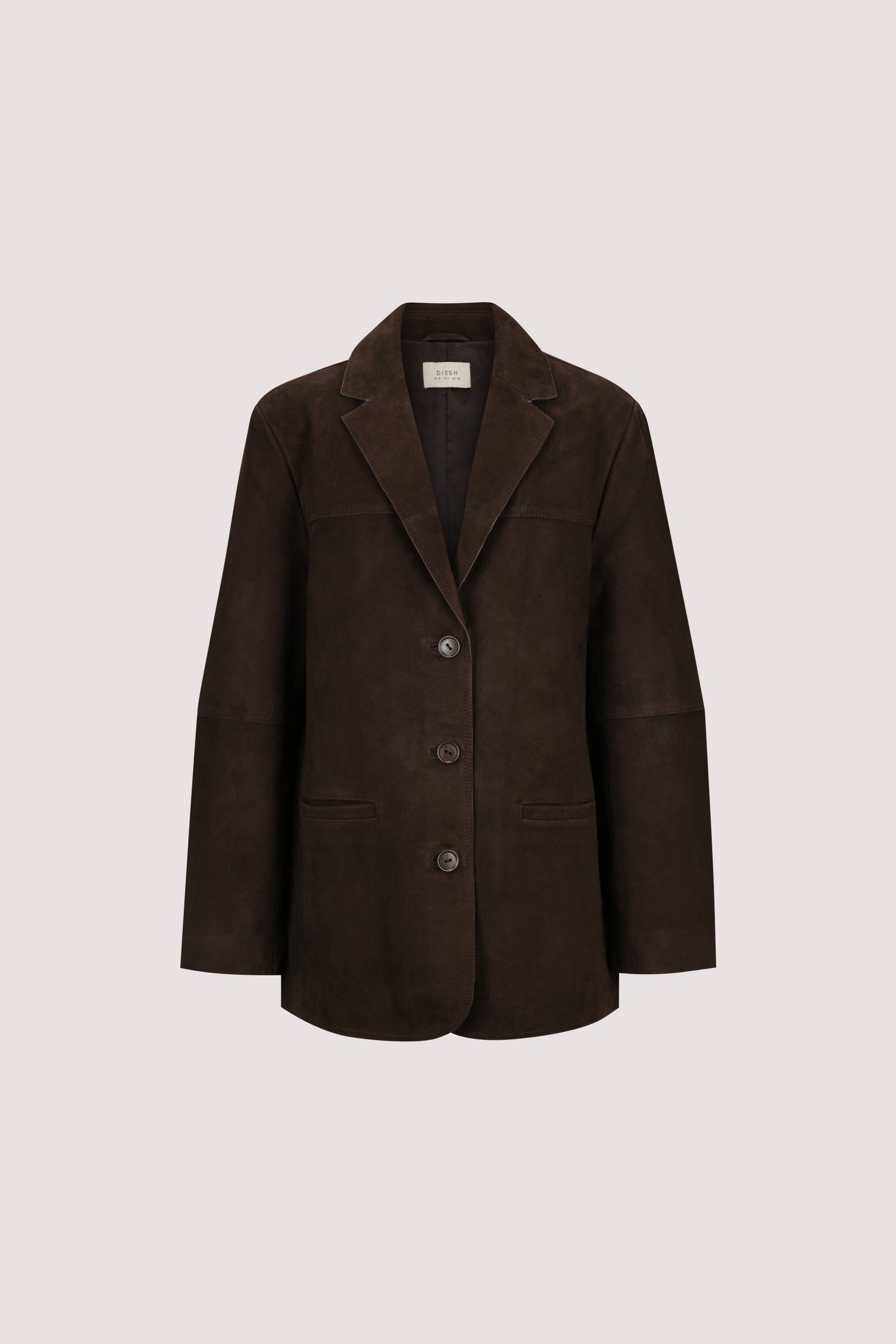 HENDRIX BITTER CHOC OVERSIZED SUEDE LEATHER JACKET Clothing DISSH Boutiques 