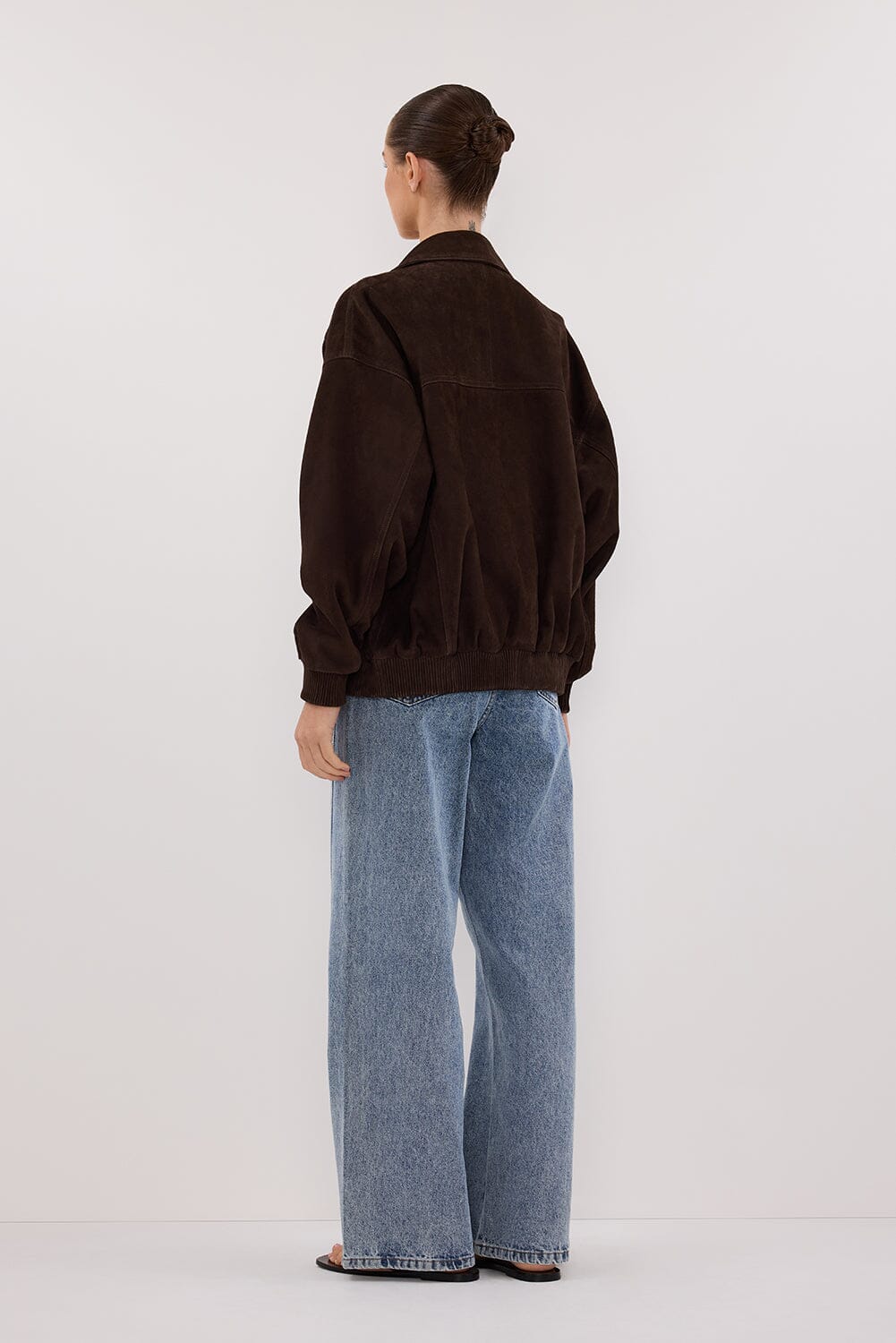 DALTON BITTER CHOC SUEDE BOMBER Clothing DISSH Boutiques 