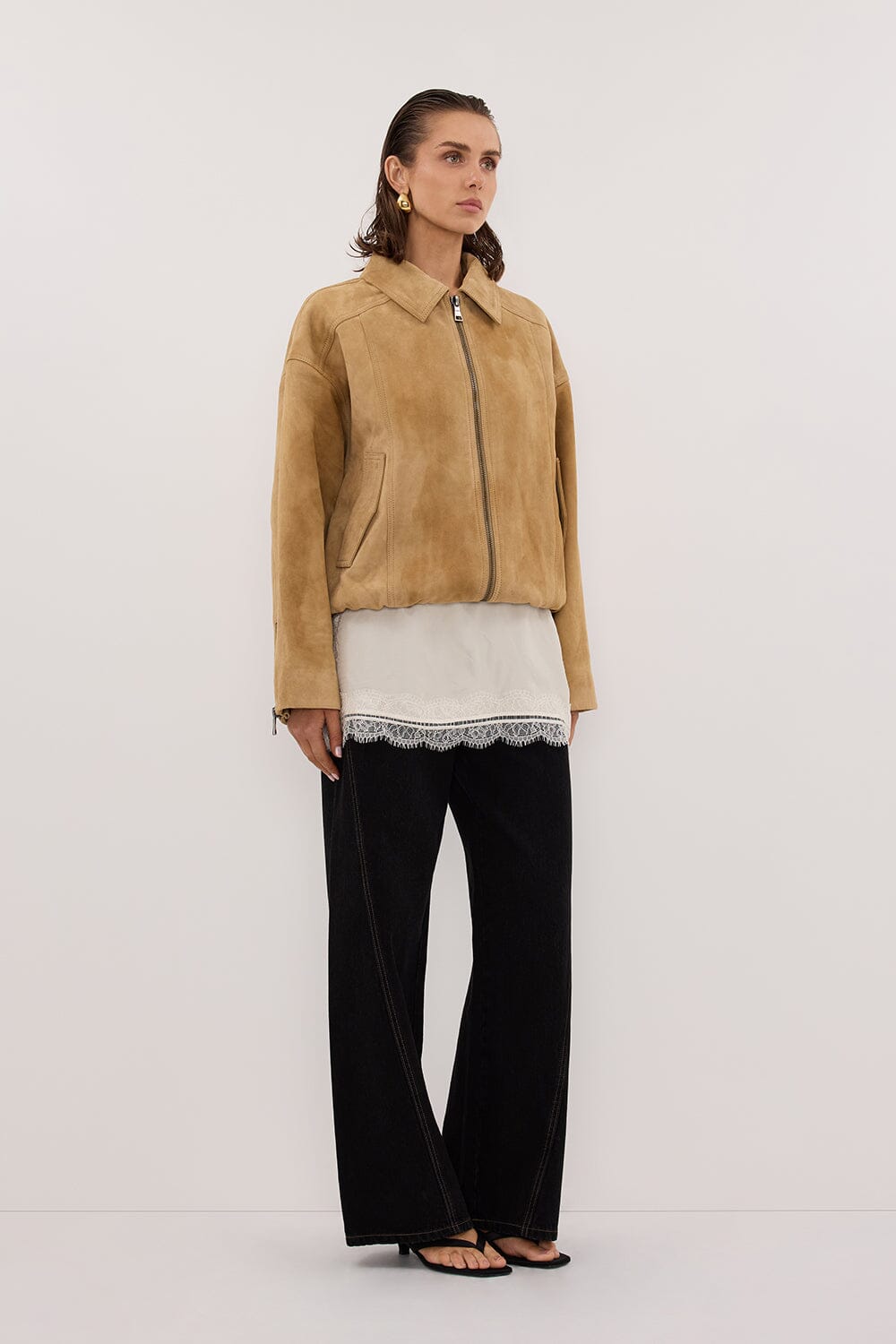 DENVER PAMPAS SUEDE LEATHER BOMBER JACKET Clothing DISSH Boutiques 