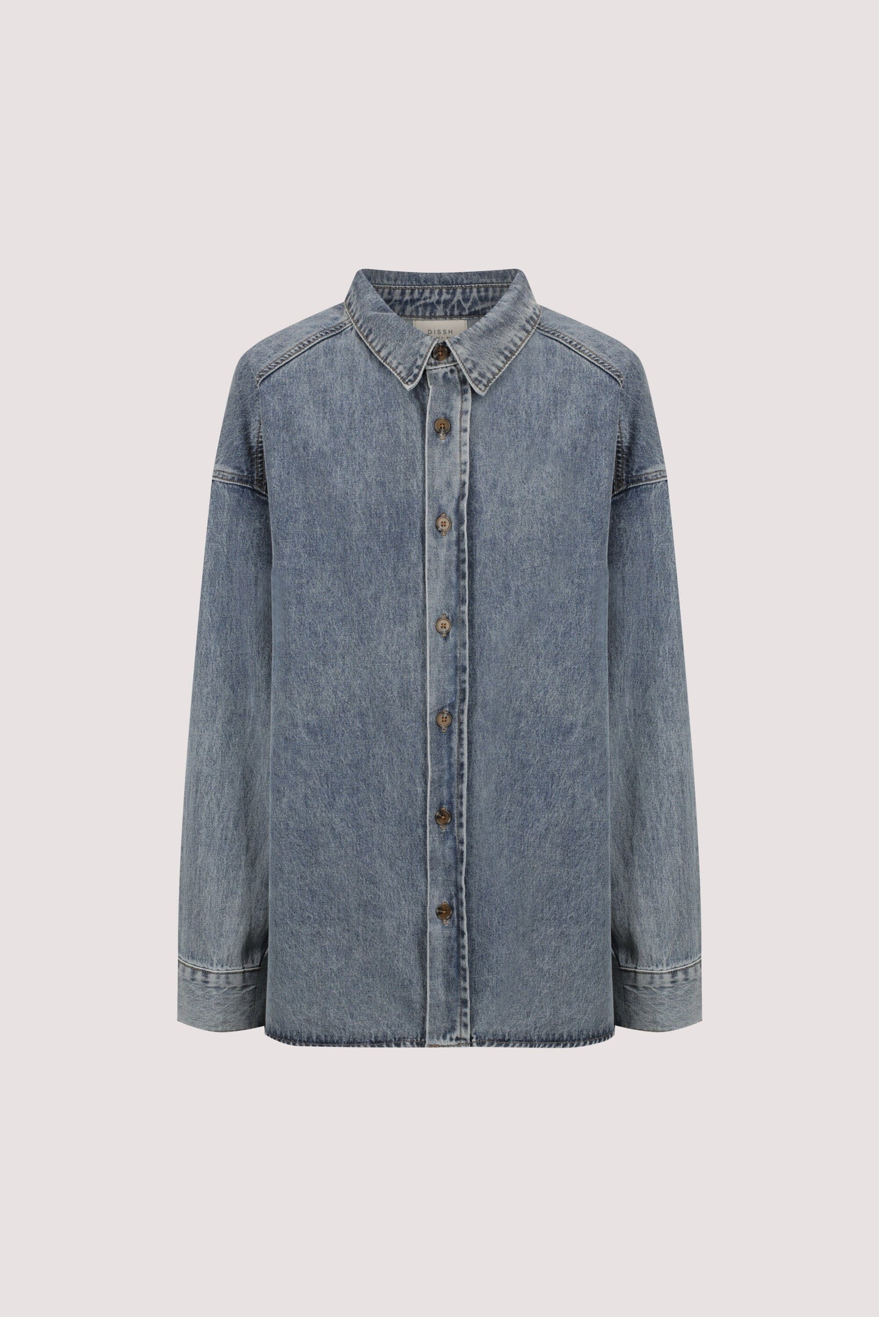 ASHTON CLASSIC BLUE OVERSIZED DENIM SHIRT Clothing DISSH Boutiques 