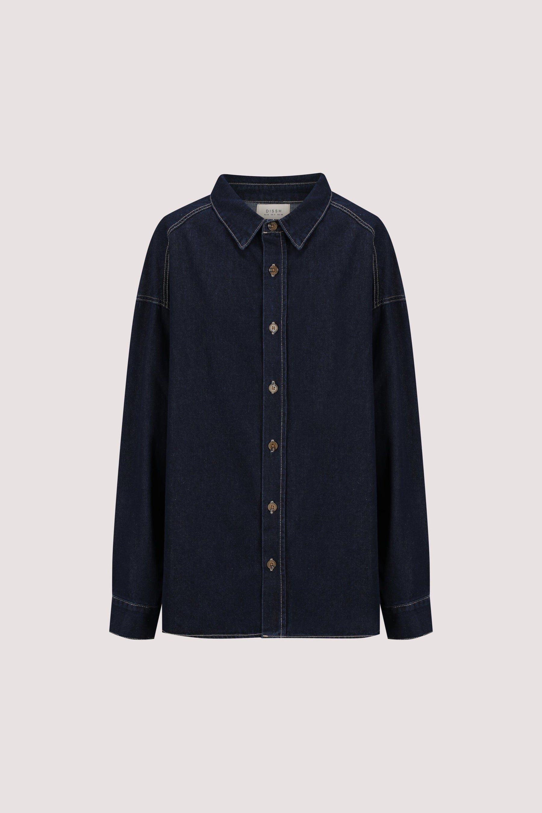 ASHTON INDIGO OVERSIZED DENIM SHIRT Clothing DISSH Boutiques 