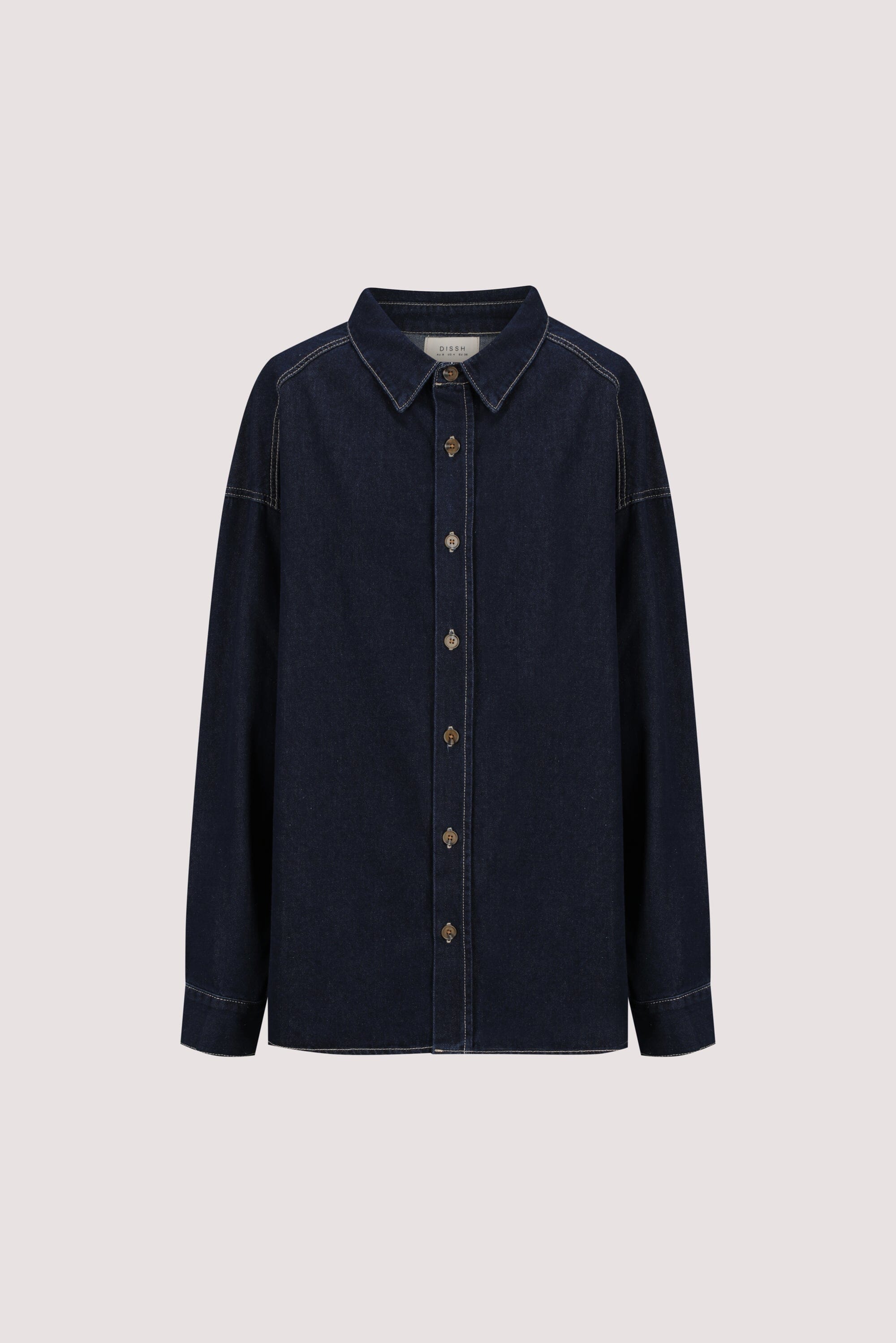 ASHTON INDIGO OVERSIZED DENIM SHIRT Clothing DISSH Boutiques 