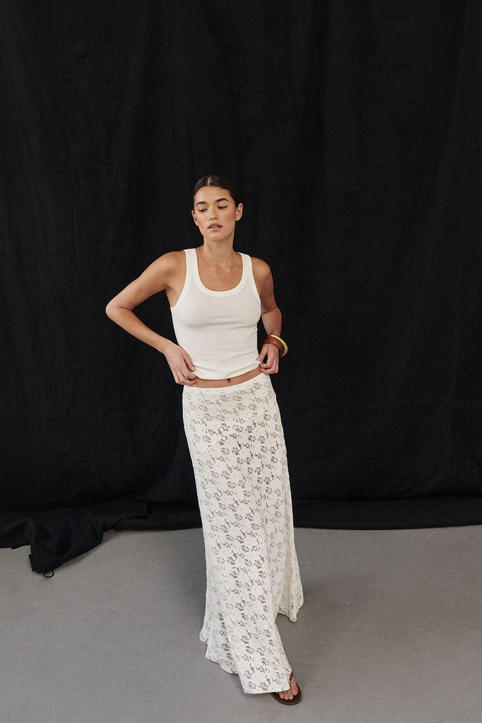 LEE OFF WHITE KNIT TANK Clothing DISSH Boutiques XS OFF WHITE 