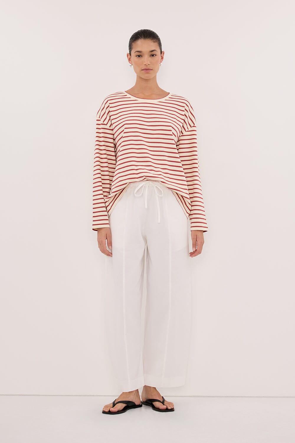 NOLA SAHARA STRIPE LONG SLEEVE TEE