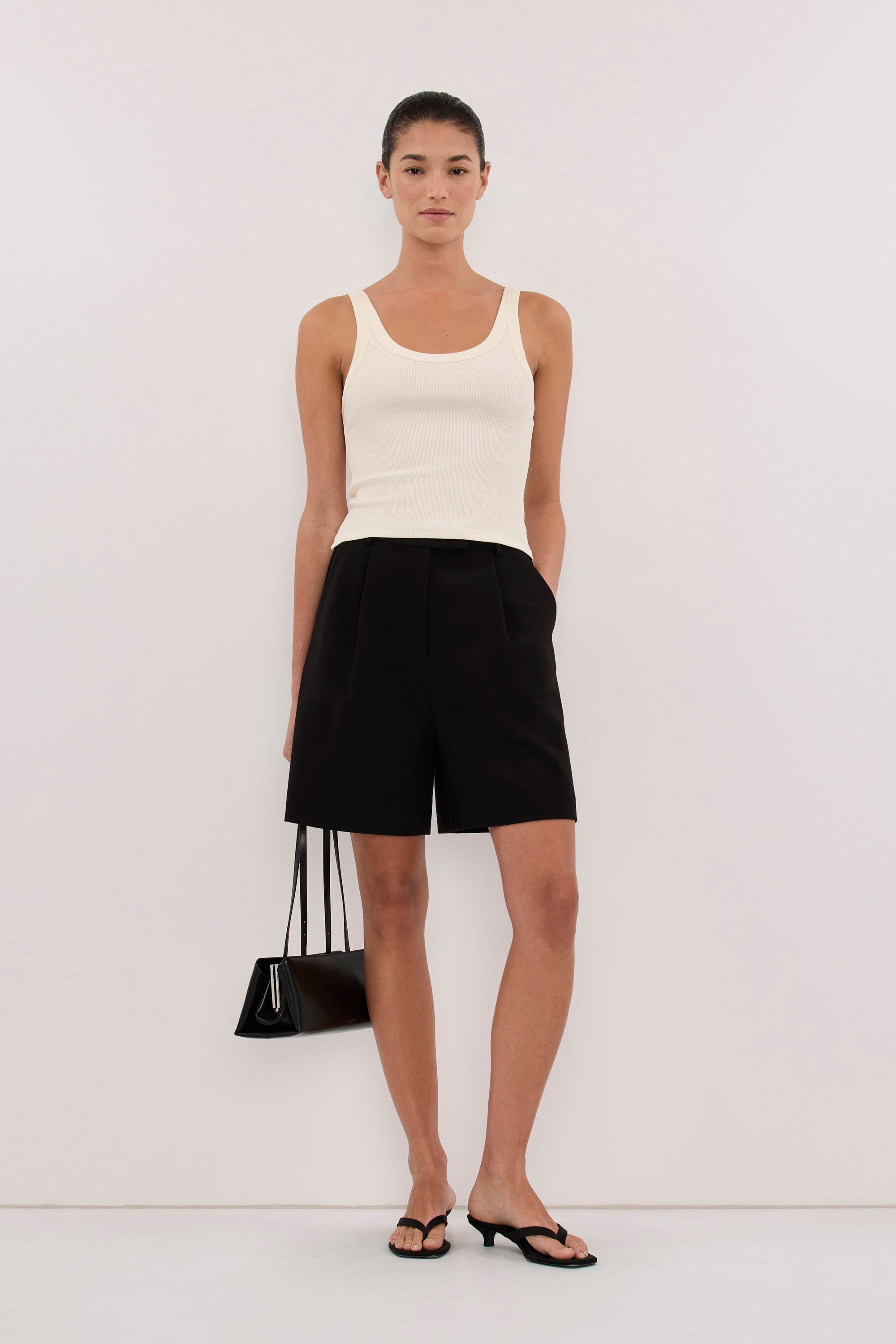 PHOEBE STRAW SCOOP NECK TANK TOP