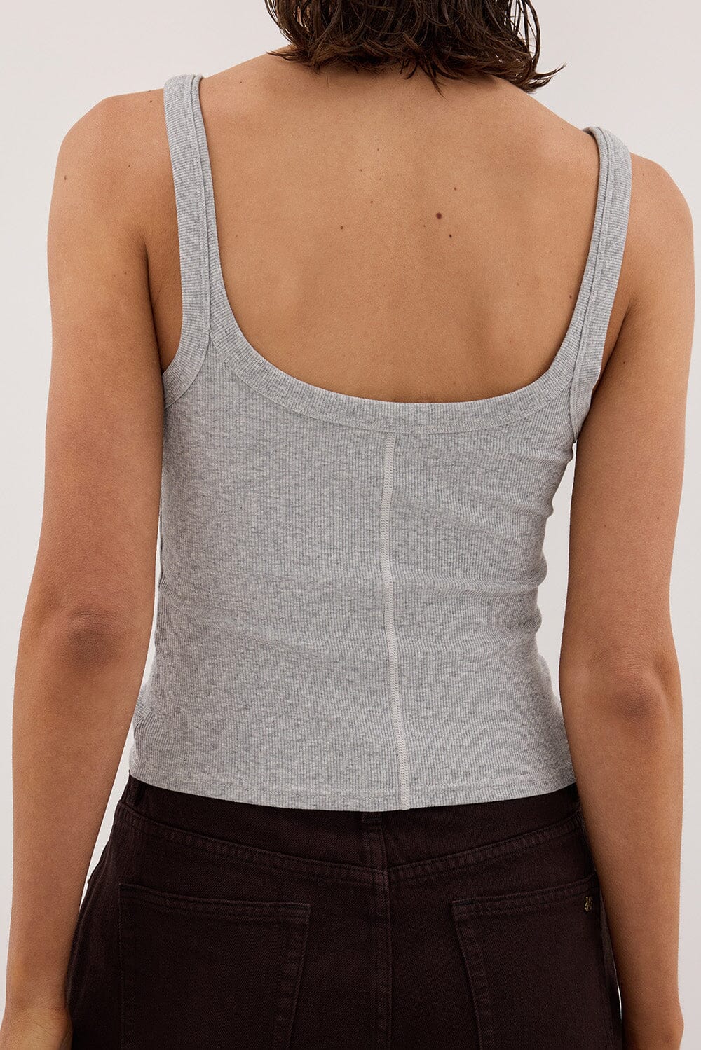 PHOEBE SILVER MARLE SLEEVELESS SCOOP NECK TANK? TOP Clothing DISSH Boutiques 