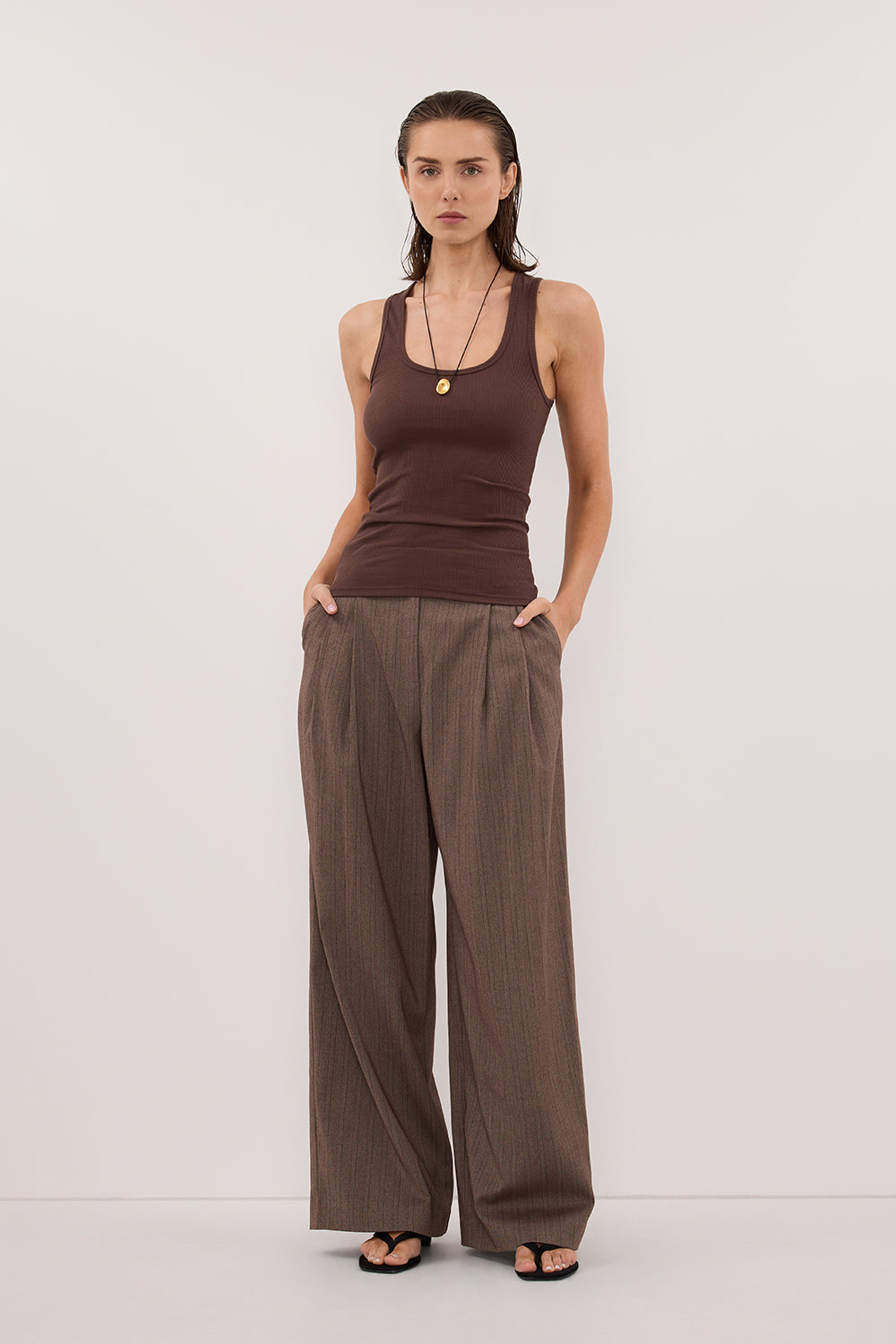 THEO 2.0 CHOC TANK Clothing DISSH Boutiques XS CHOCOLATE 