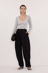YASMIN SILVER MARLE LONG SLEEVE TOP