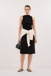 AMARA BLACK BOAT NECK KNIT TANK