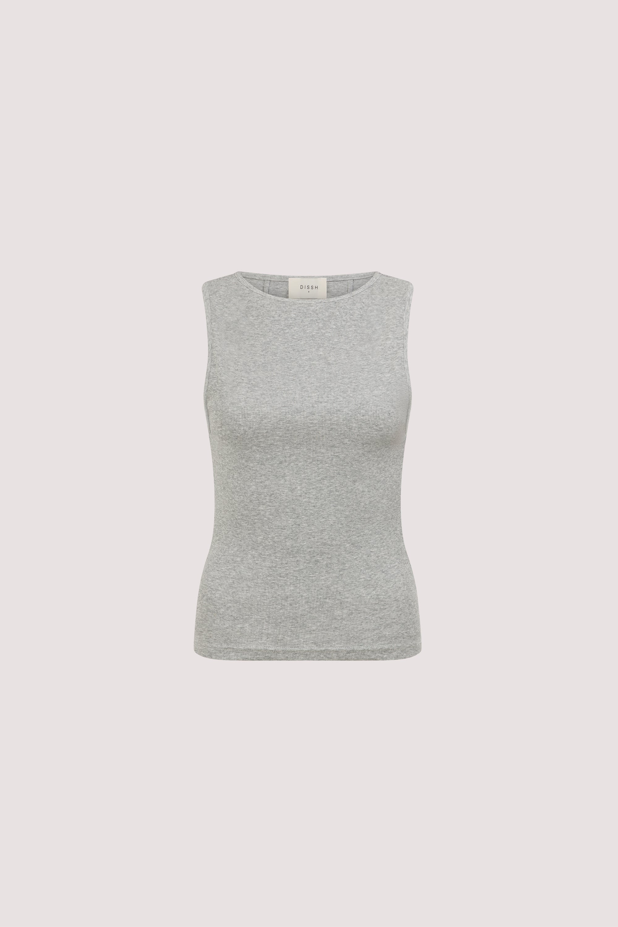 AMARA GREY MARLE BOAT NECK KNIT TANK
