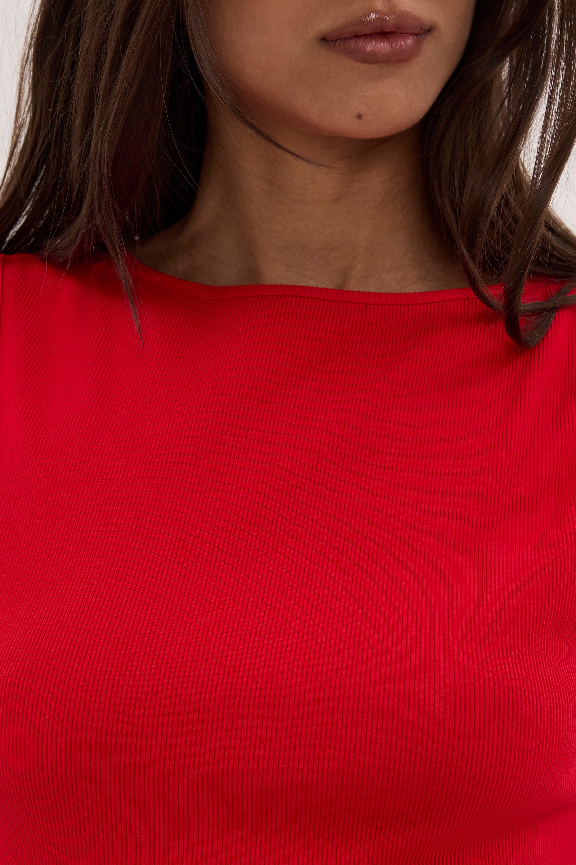 AMARA RED BOAT NECK KNIT TANK