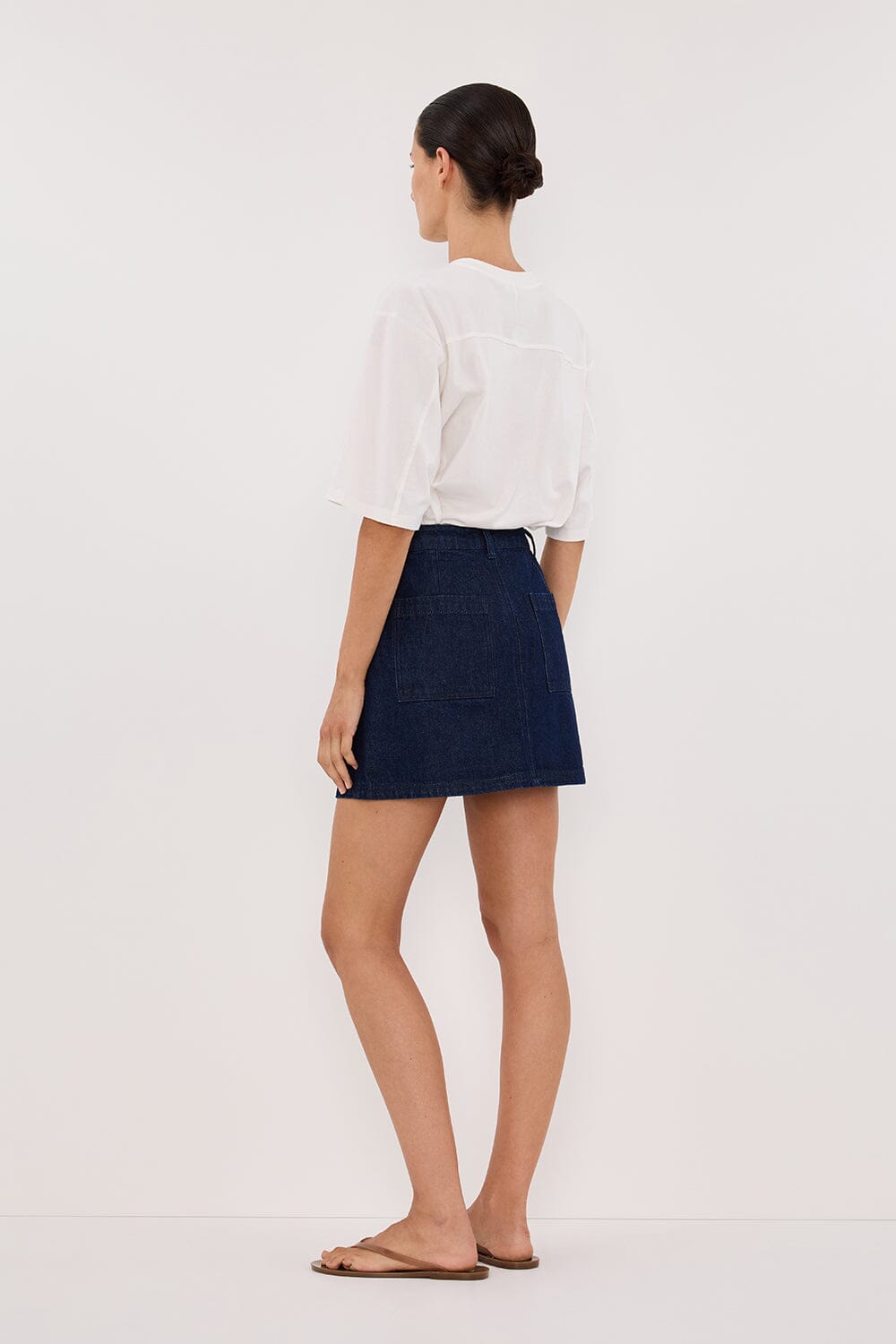 MASON INDIGO DENIM MINI SKIRT Clothing DISSH Boutiques 