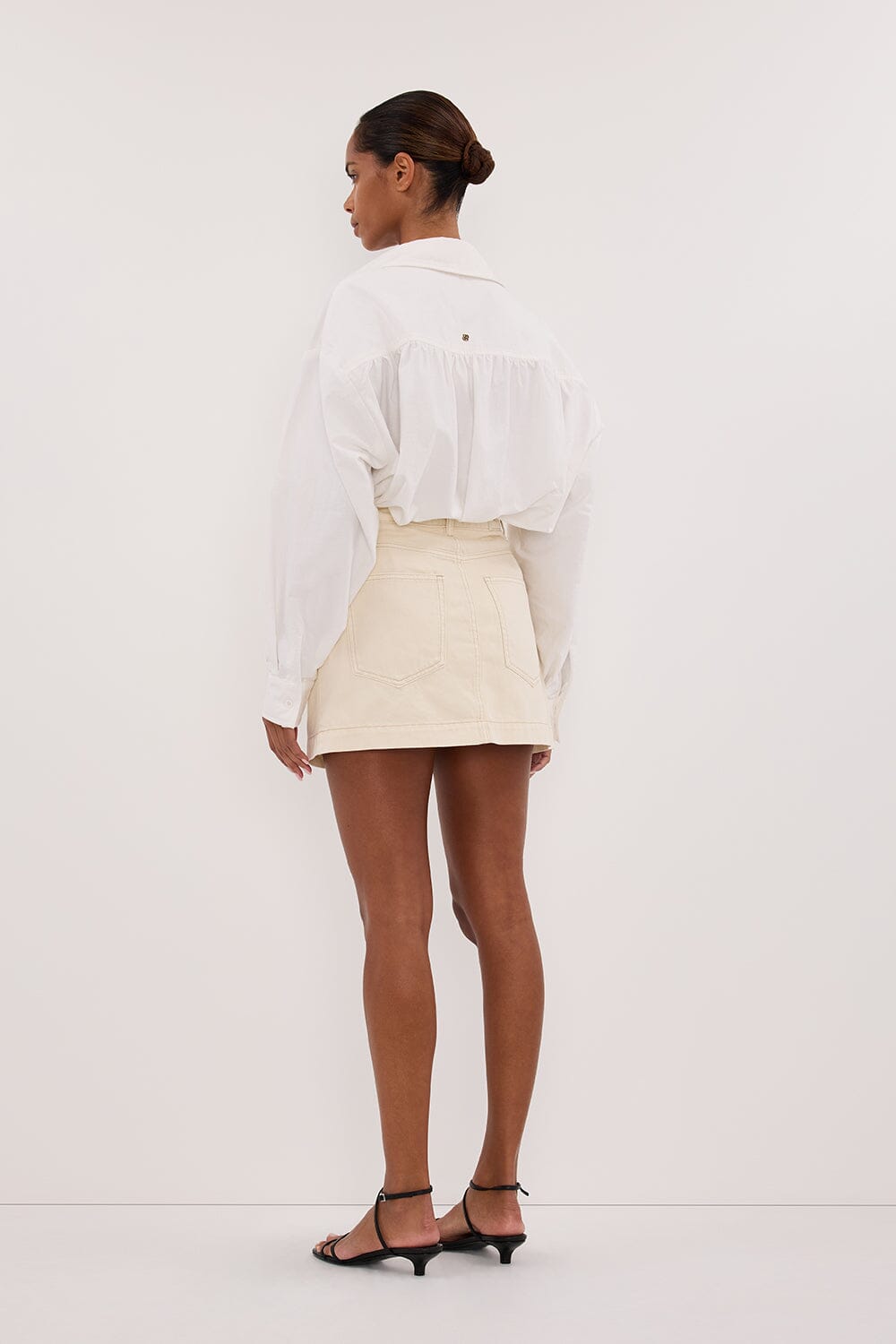 KERA NATURAL DENIM A LINE SKORT