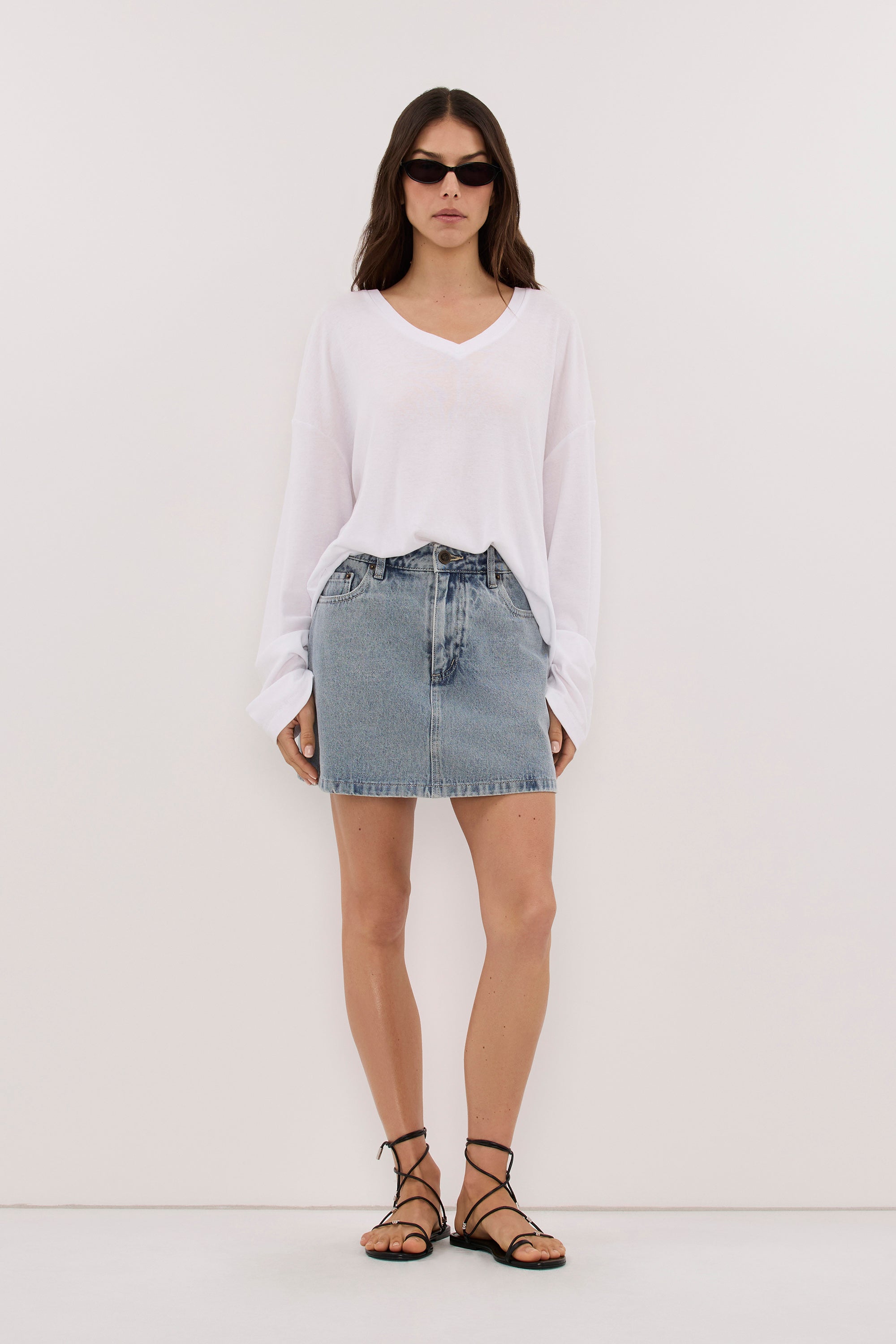 CARTIER LIGHT BLUE DENIM SKORT