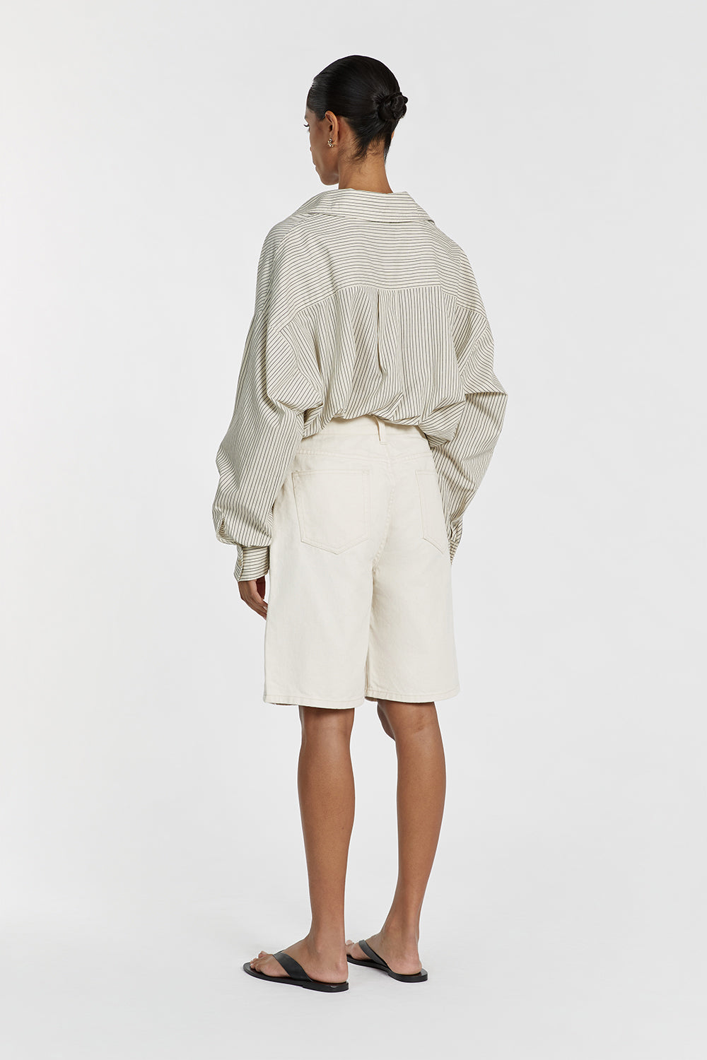 BAMBI CREAM BERMUDA DENIM SHORT Clothing DISSH Boutiques 
