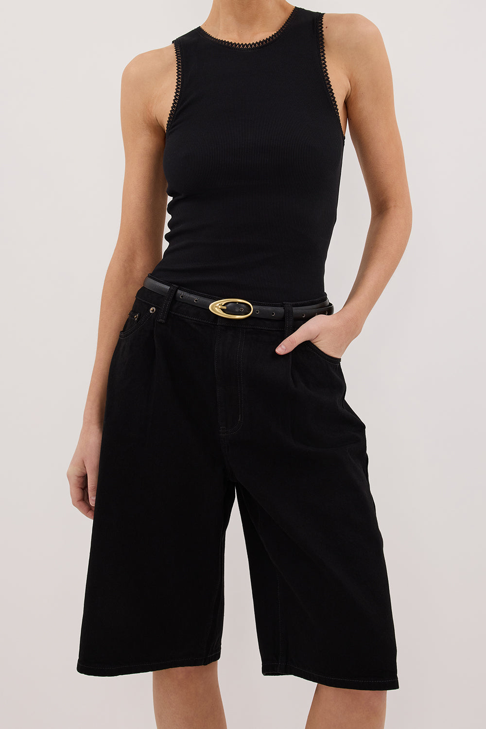 JACK JET BLACK DENIM BERMUDA SHORT Clothing DISSH Boutiques 