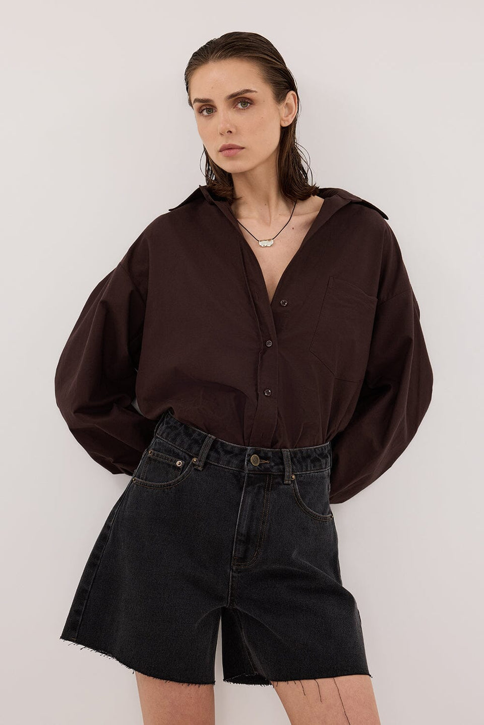 MARLEY BLACK RINSE DENIM SHORT Clothing DISSH Boutiques 