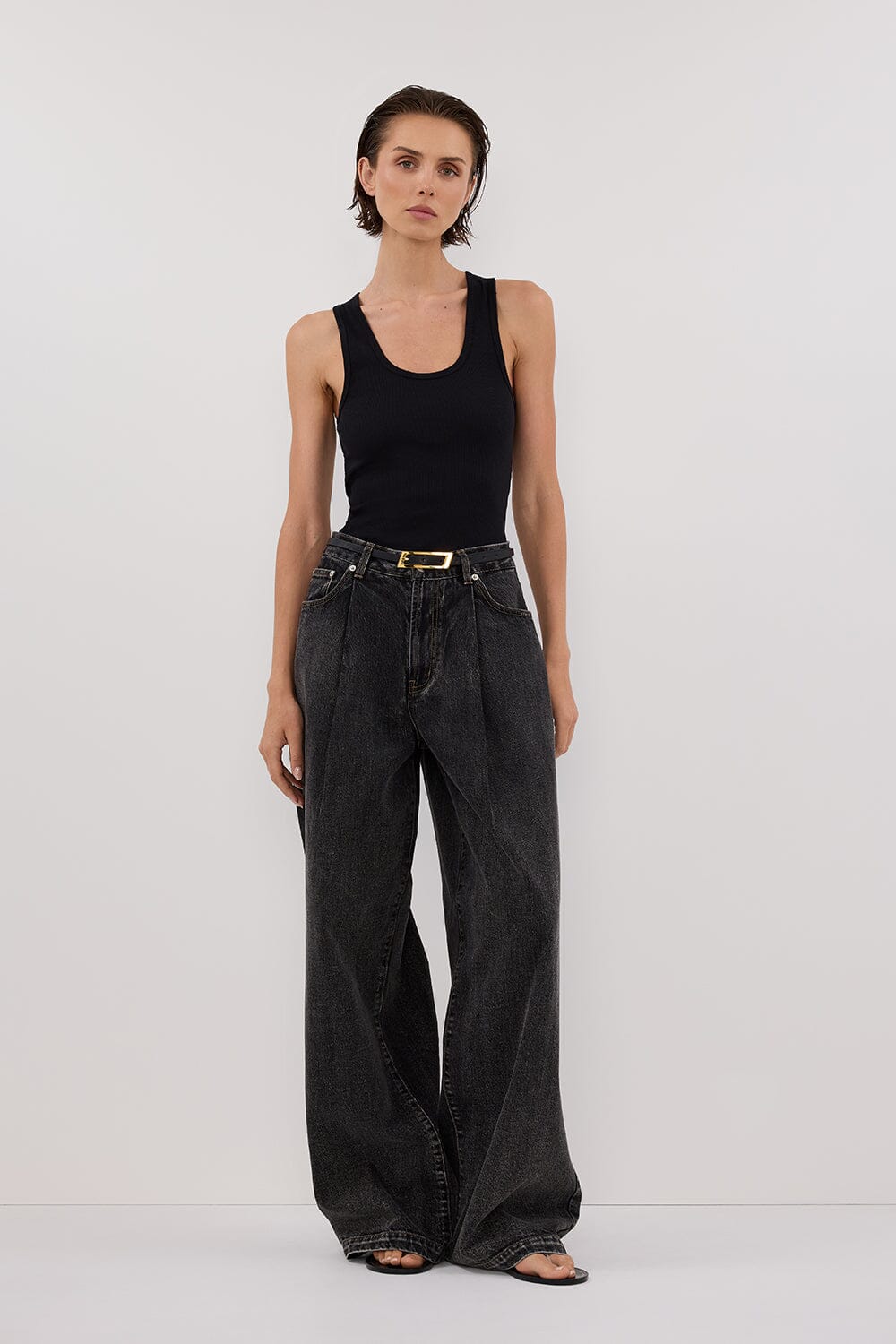STERLING WASHED BLACK DENIM JEAN Clothing DISSH Boutiques 