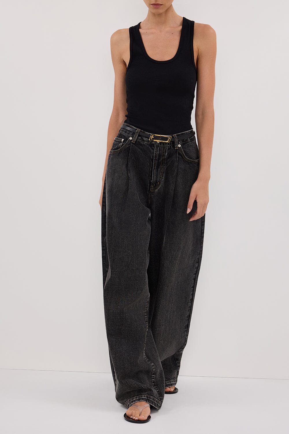 STERLING WASHED BLACK DENIM JEAN Clothing DISSH Boutiques 
