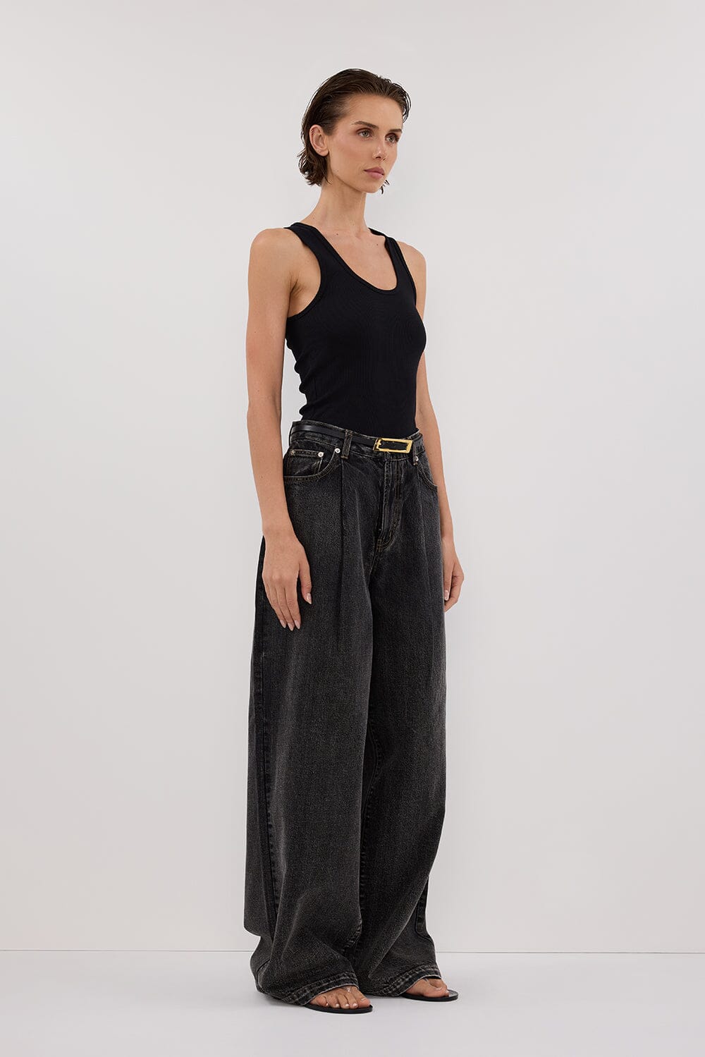 STERLING WASHED BLACK DENIM JEAN Clothing DISSH Boutiques 