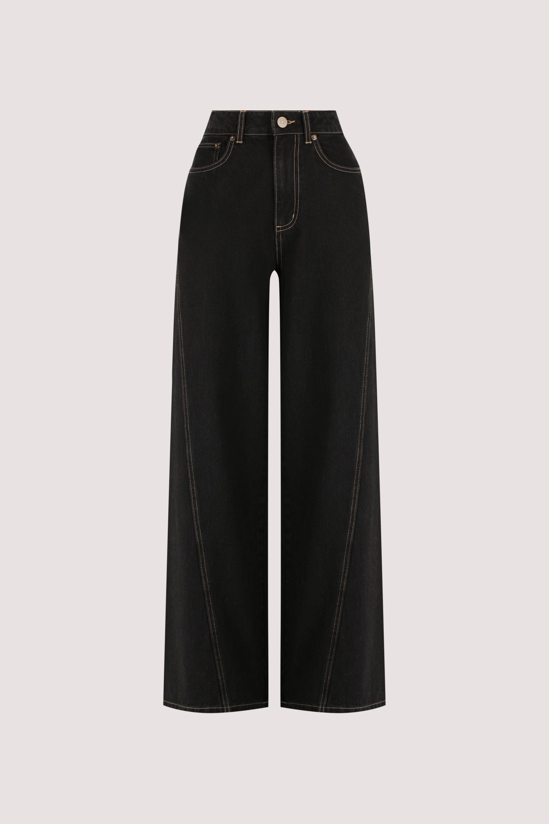 CARSON JET BLACK WIDE LEG JEAN Clothing DISSH Boutiques 