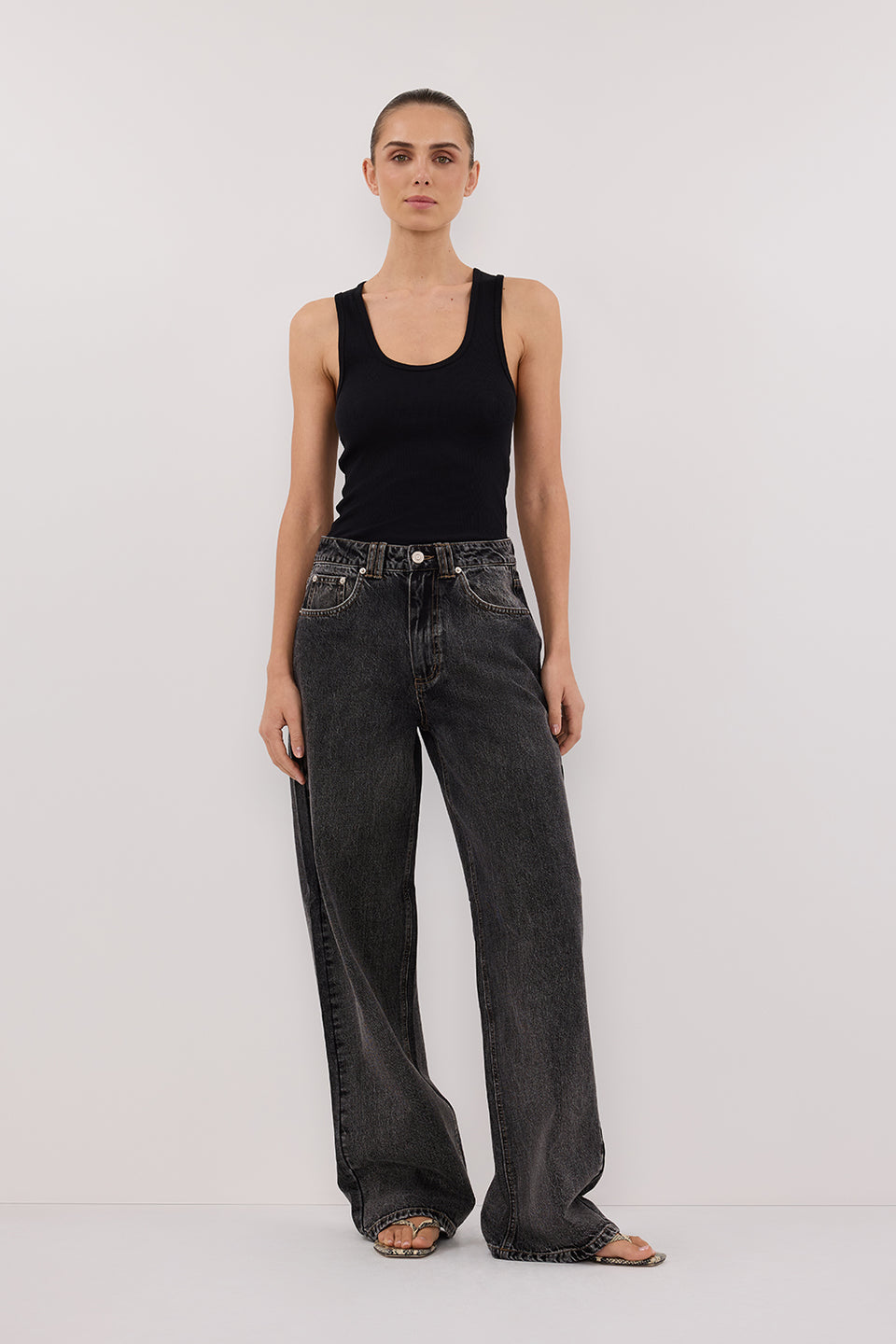 REAGAN 2.0 WASHED BLACK TALL SLOUCHY JEAN Clothing DISSH Boutiques 