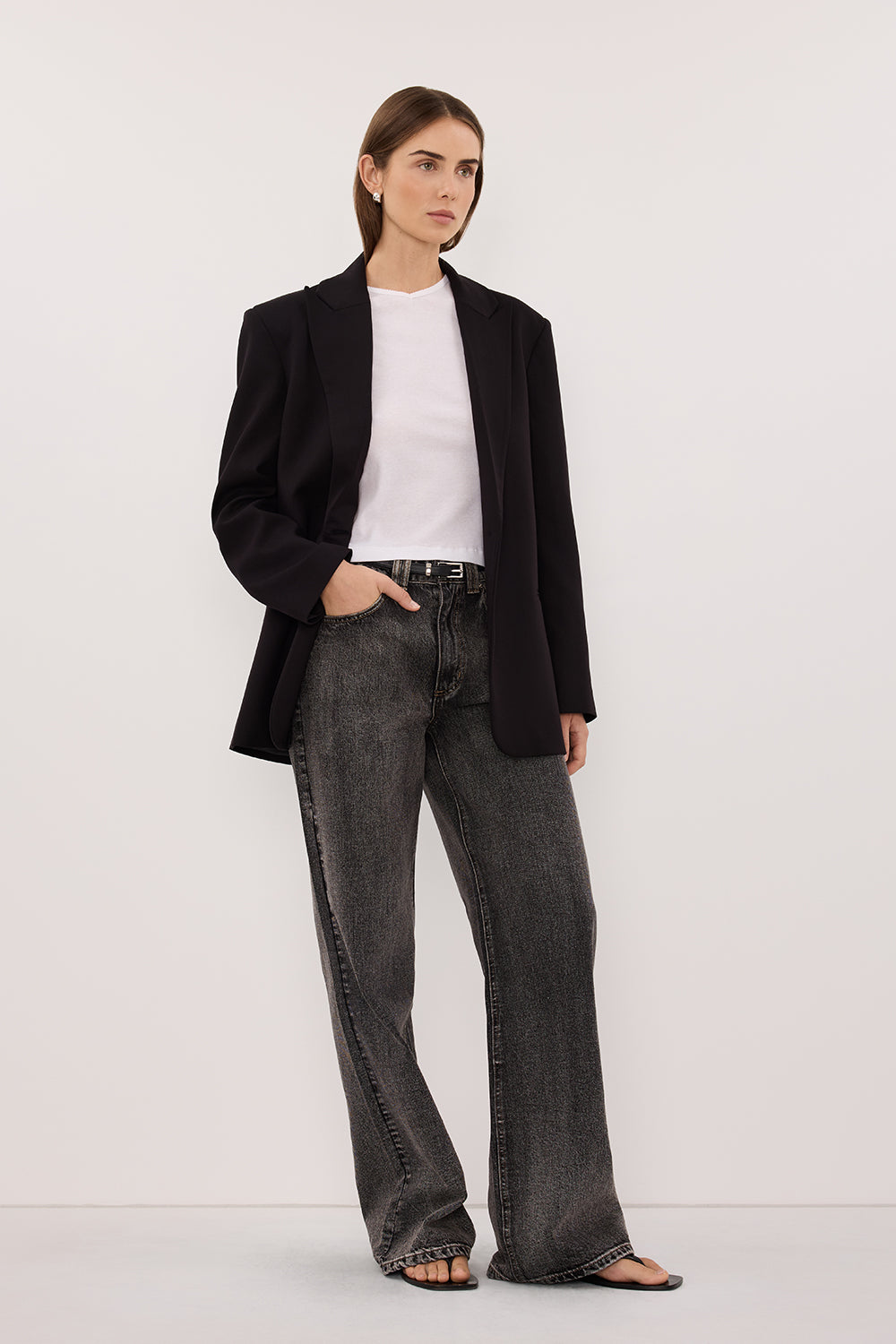 REAGAN 2.0 WASHED BLACK TALL SLOUCHY JEAN