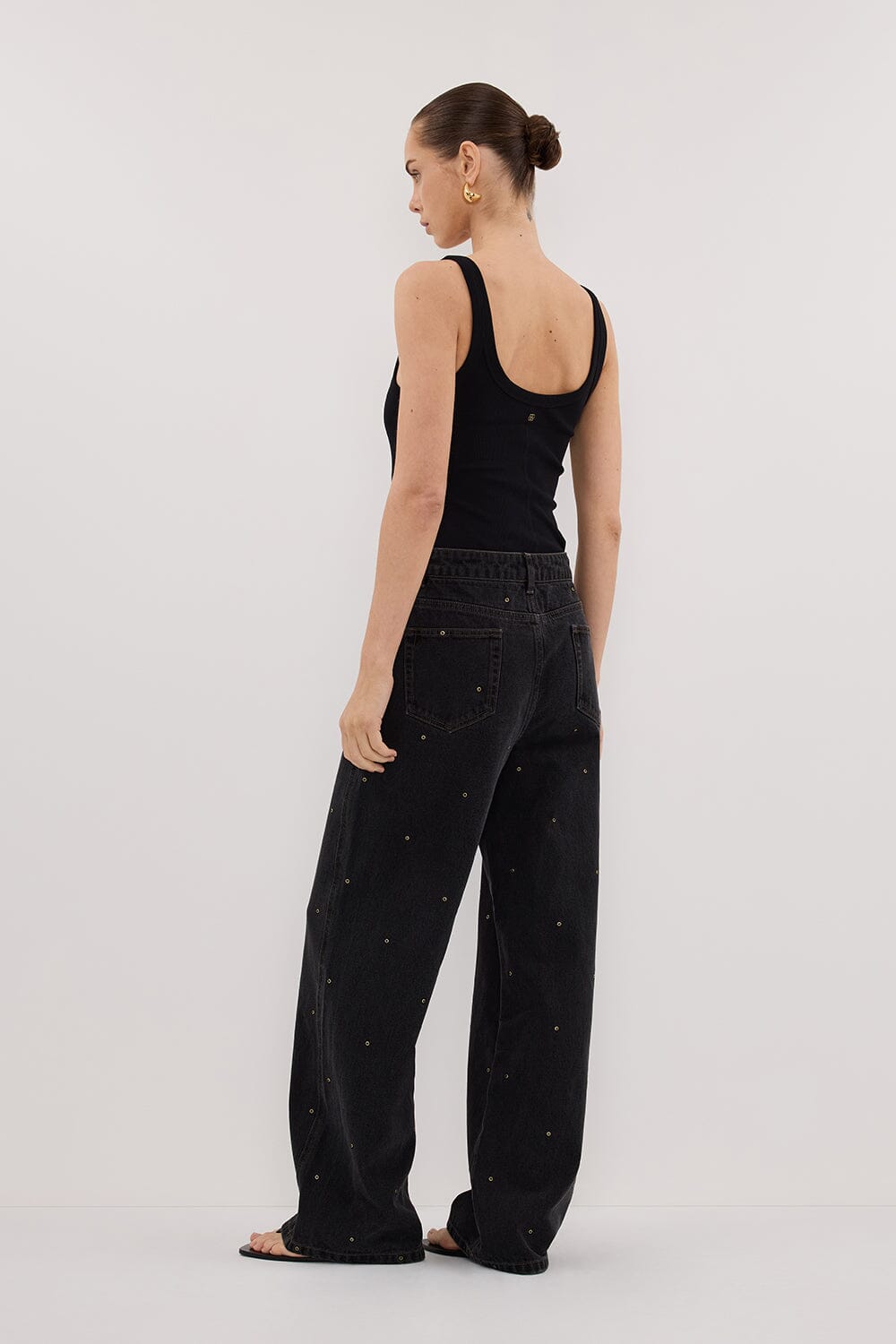 REAGAN 2.0 BLACK RINSE EYELET JEAN Clothing DISSH Boutiques 