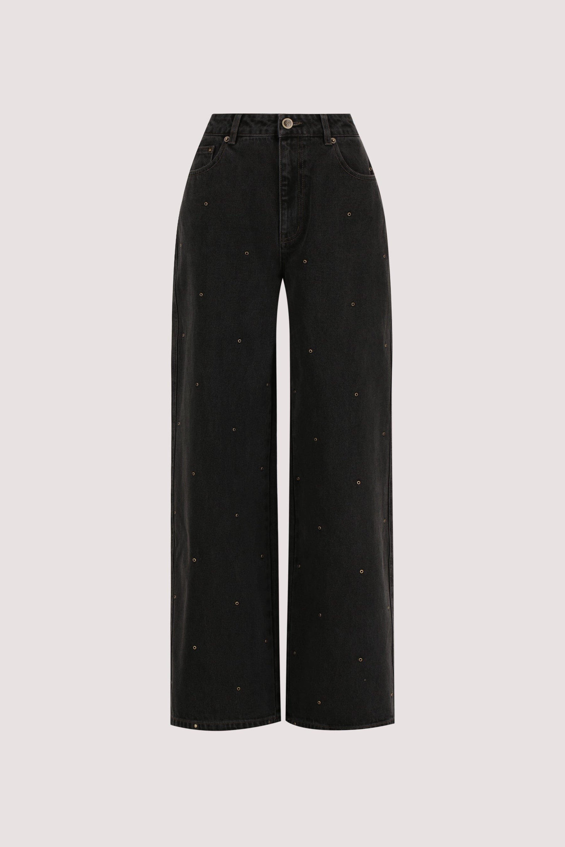 REAGAN 2.0 BLACK RINSE EYELET SLOUCHY JEAN Clothing DISSH Boutiques 