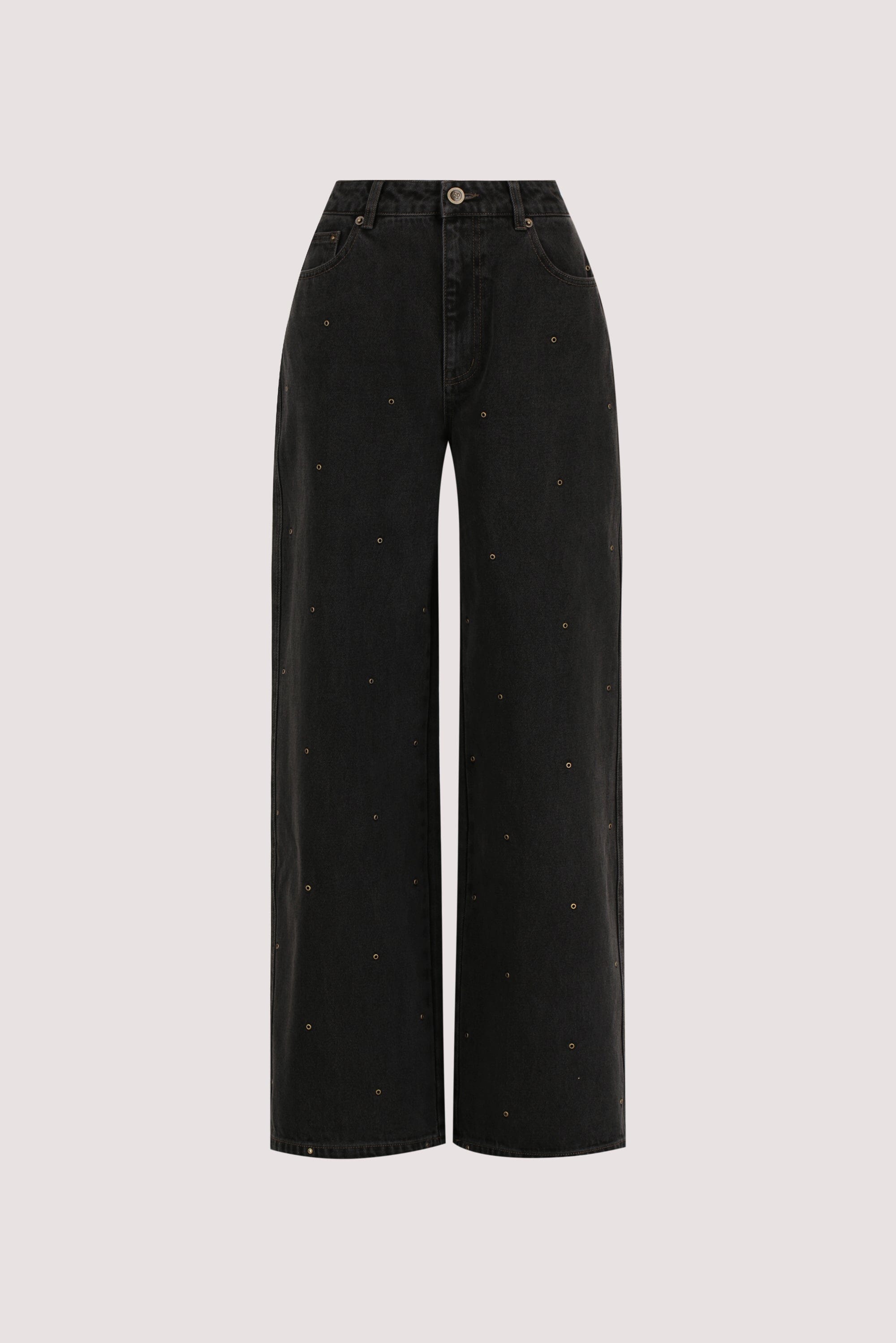 REAGAN 2.0 BLACK RINSE EYELET SLOUCHY JEAN Clothing DISSH Boutiques 