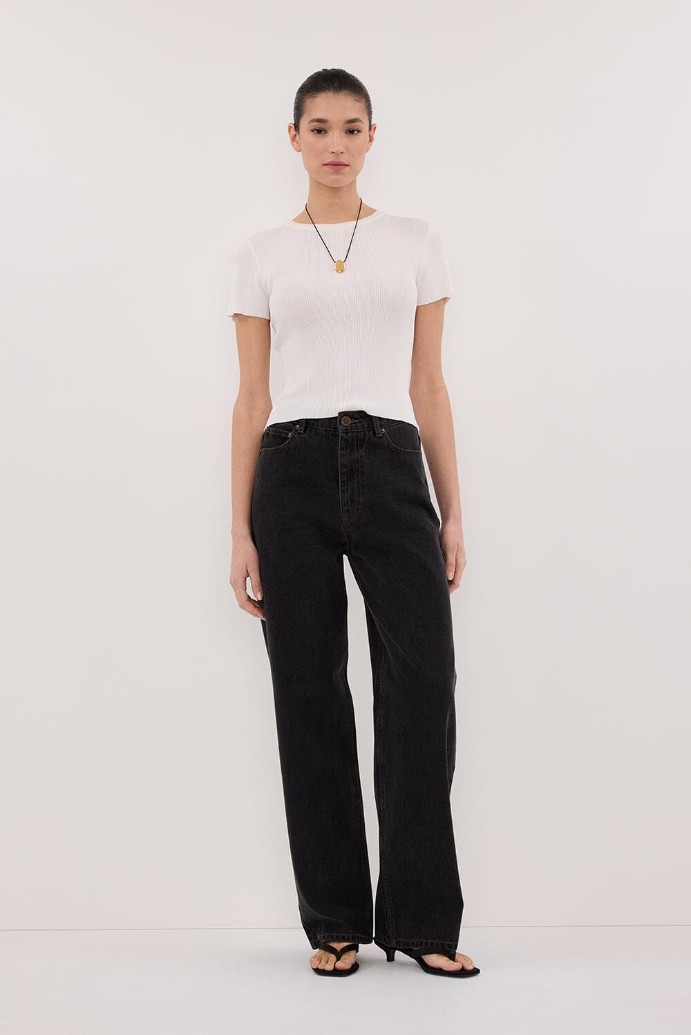 WESTIN BLACK RINSE TALL STRAIGHT JEAN