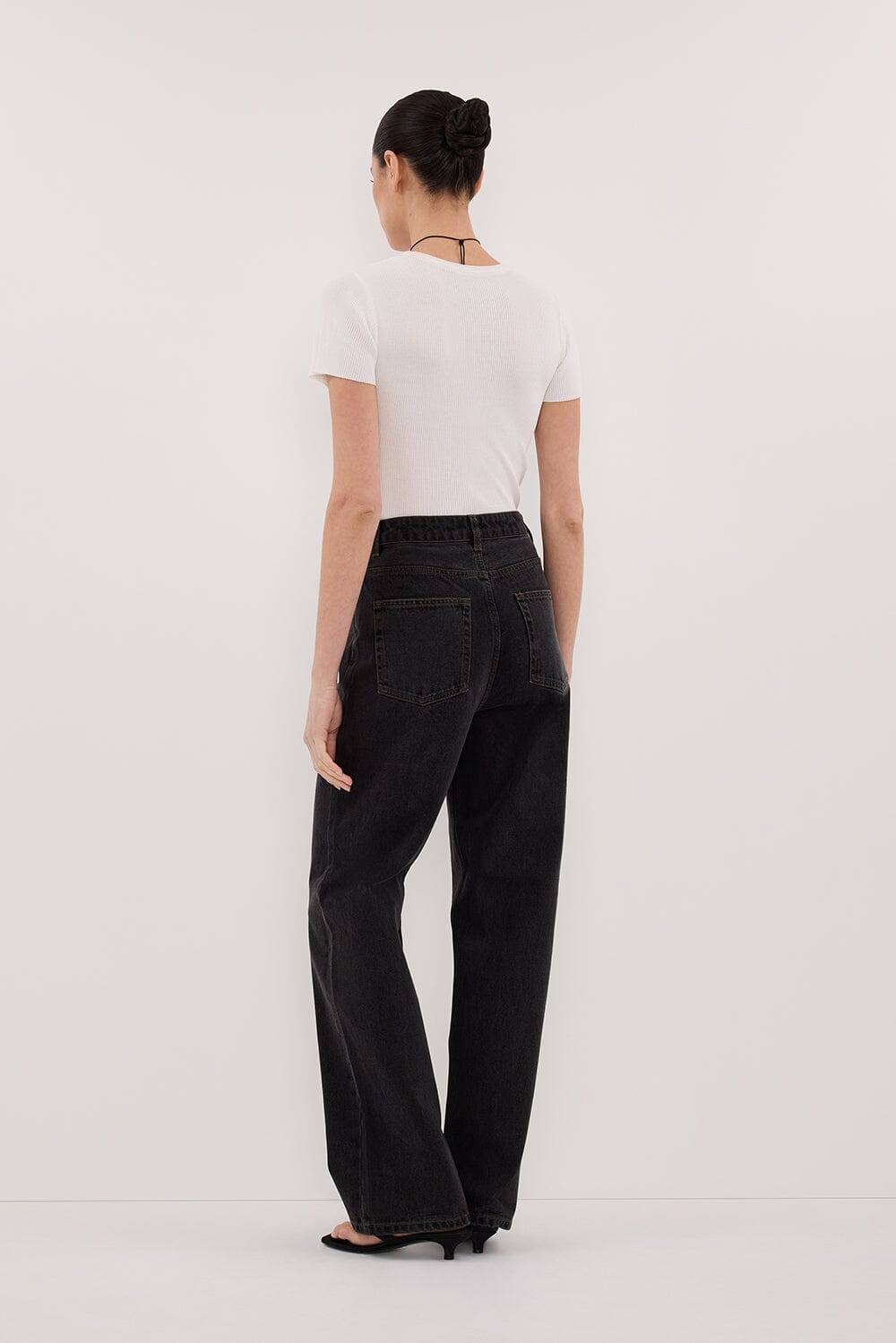 WESTIN BLACK RINSE TALL STRAIGHT JEAN