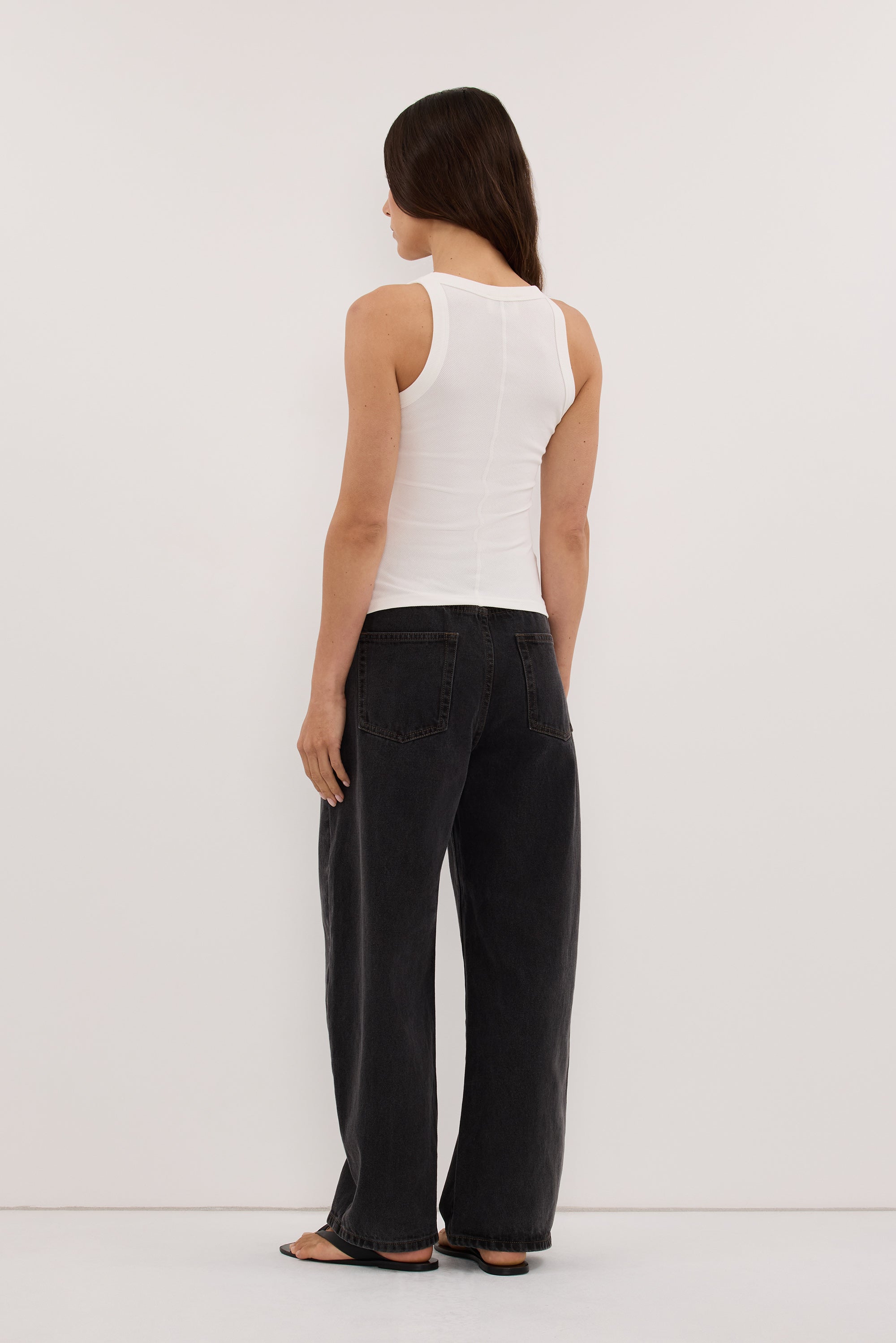 FRANK BLACK RINSE RELAXED BARREL JEAN