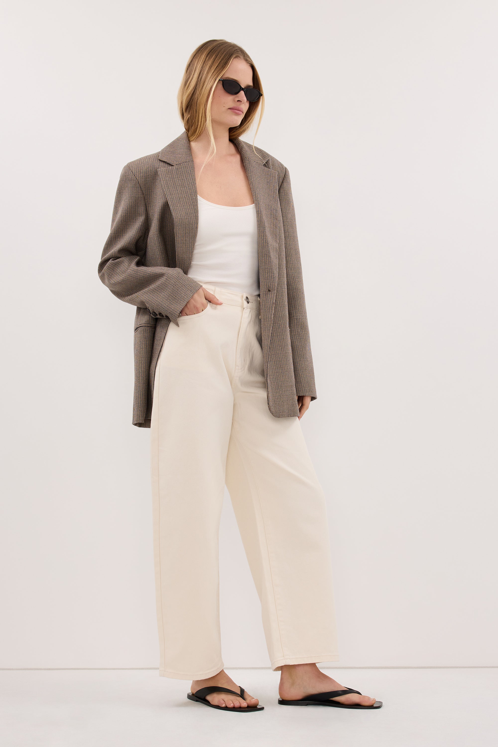 FRANK CREAM RELAXED BARREL JEAN